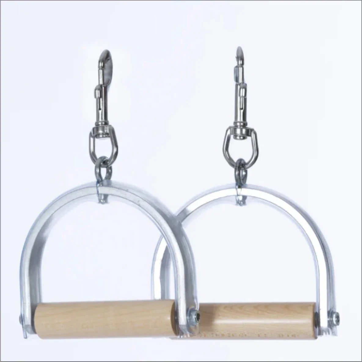 Durable Pilates Handles - Premium Aluminum and Natural Wood Design
