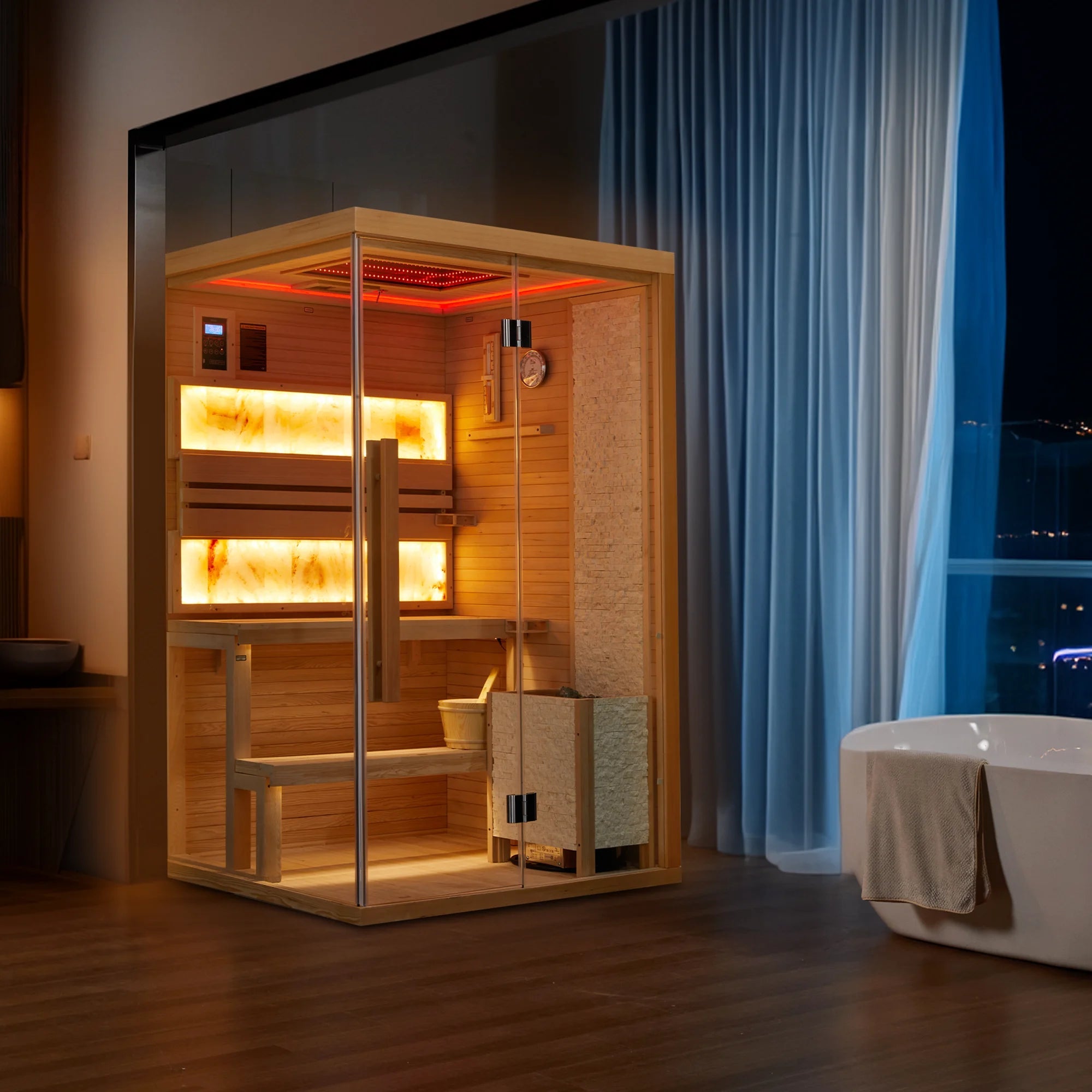 2-4 Person Steam Sauna, Traditional Sauna for Home, Home Spa Sauna, Indoor Sauna - The Vitality Estate