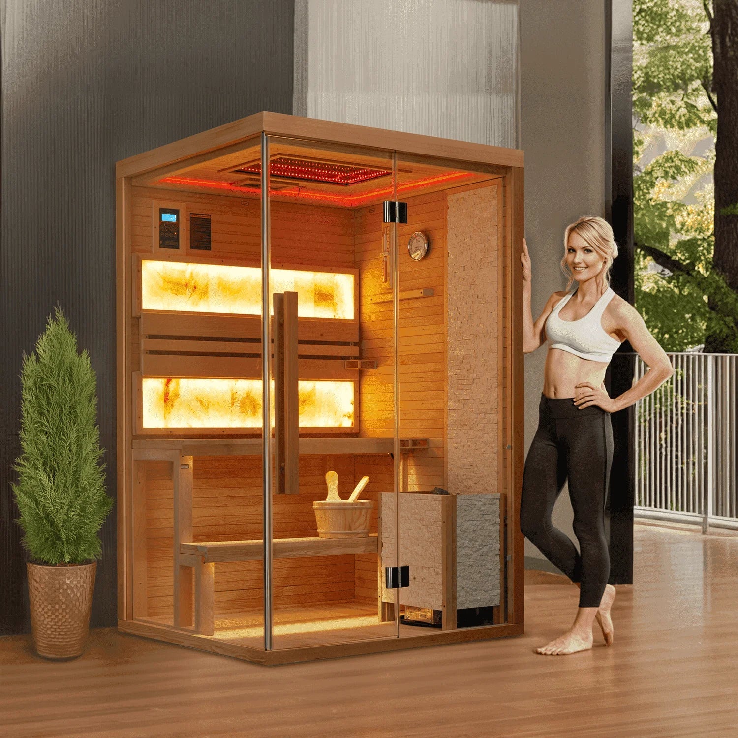 2-4 Person Steam Sauna, Traditional Sauna for Home, Home Spa Sauna, Indoor Sauna - The Vitality Estate