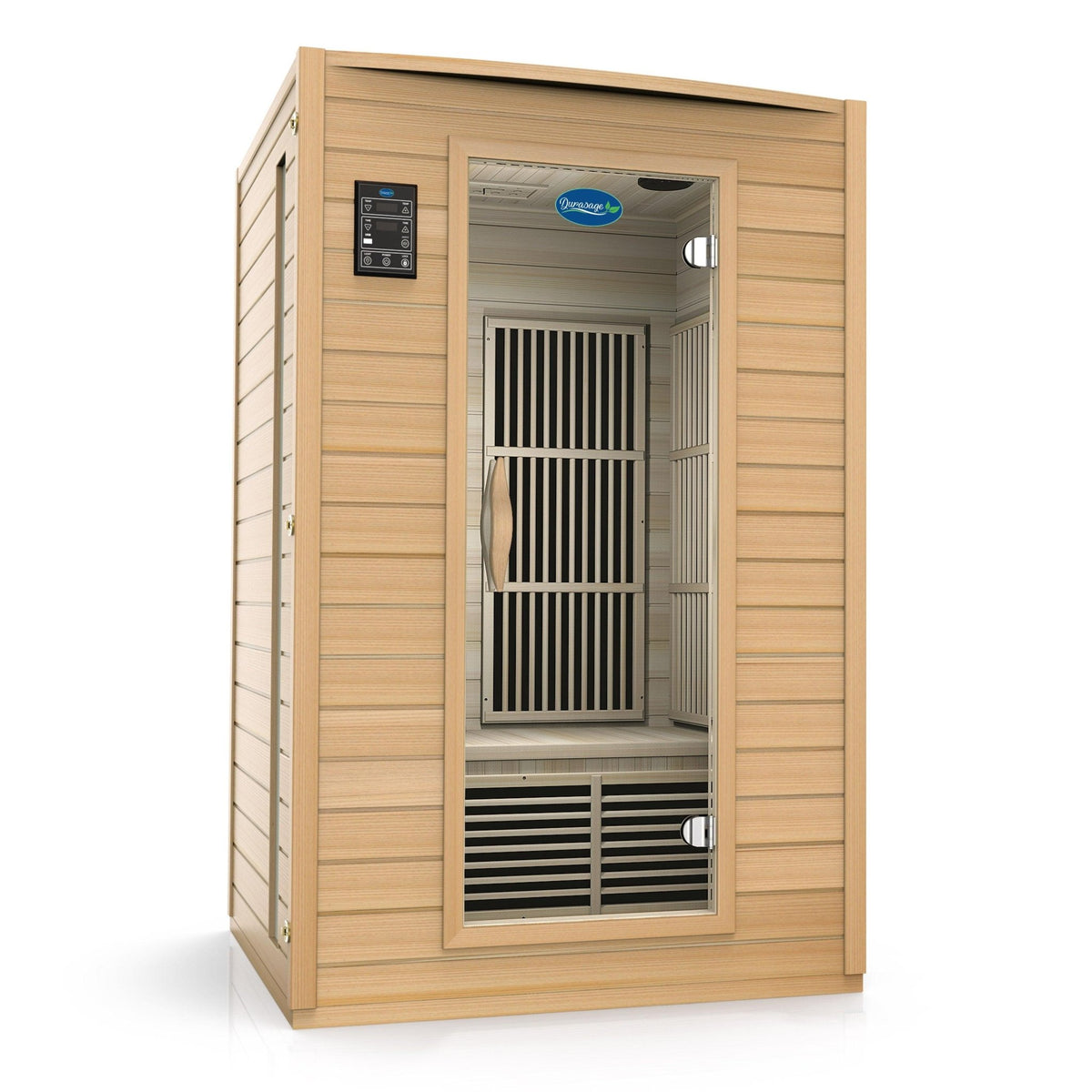 2-Person Carbon Infrared Sauna - Canadian Hemlock Wooden Sauna - 1700 Watts - Premium Audio - The Vitality Estate