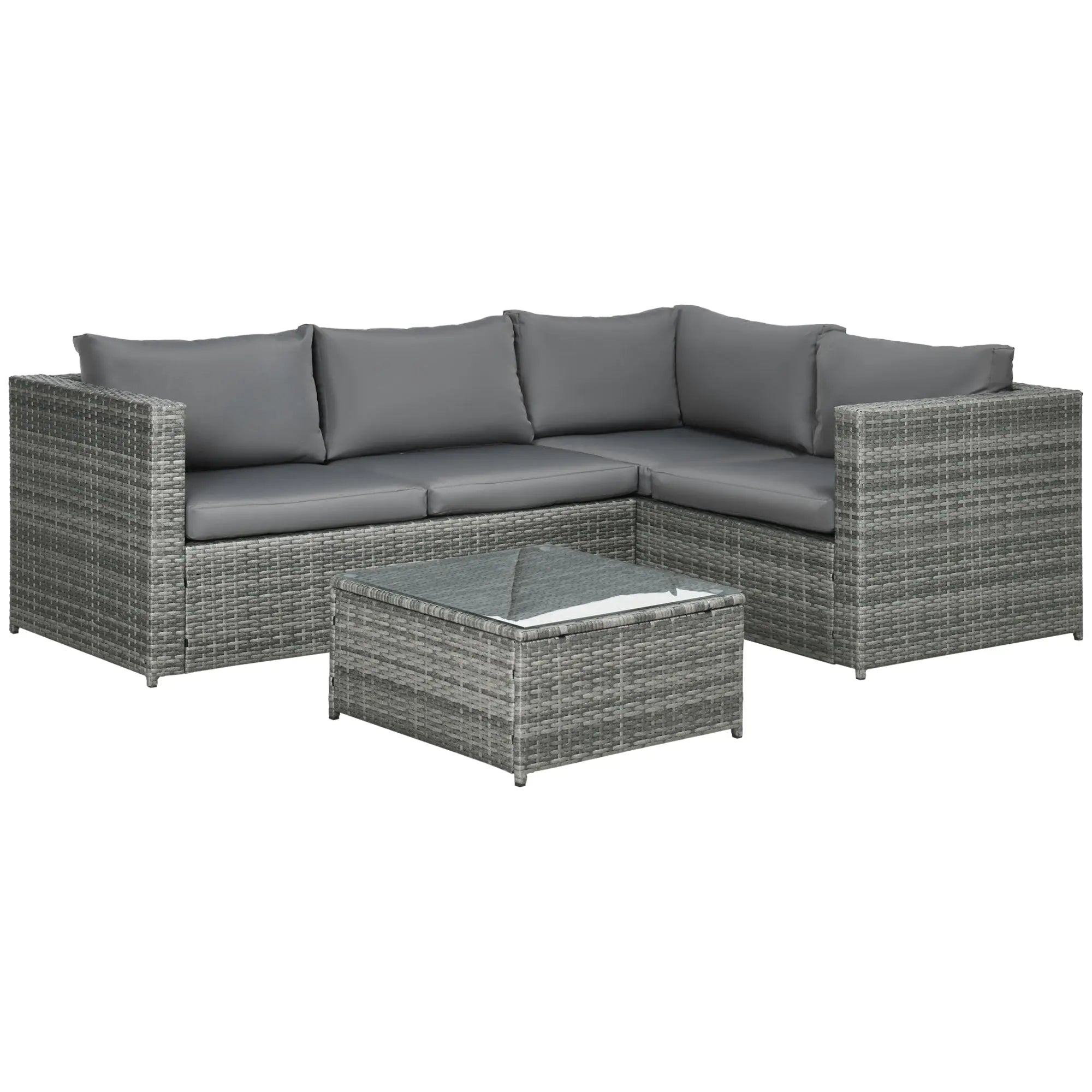 2 Piece Rattan Outdoor Patio Couch Set - The Vitality Estate