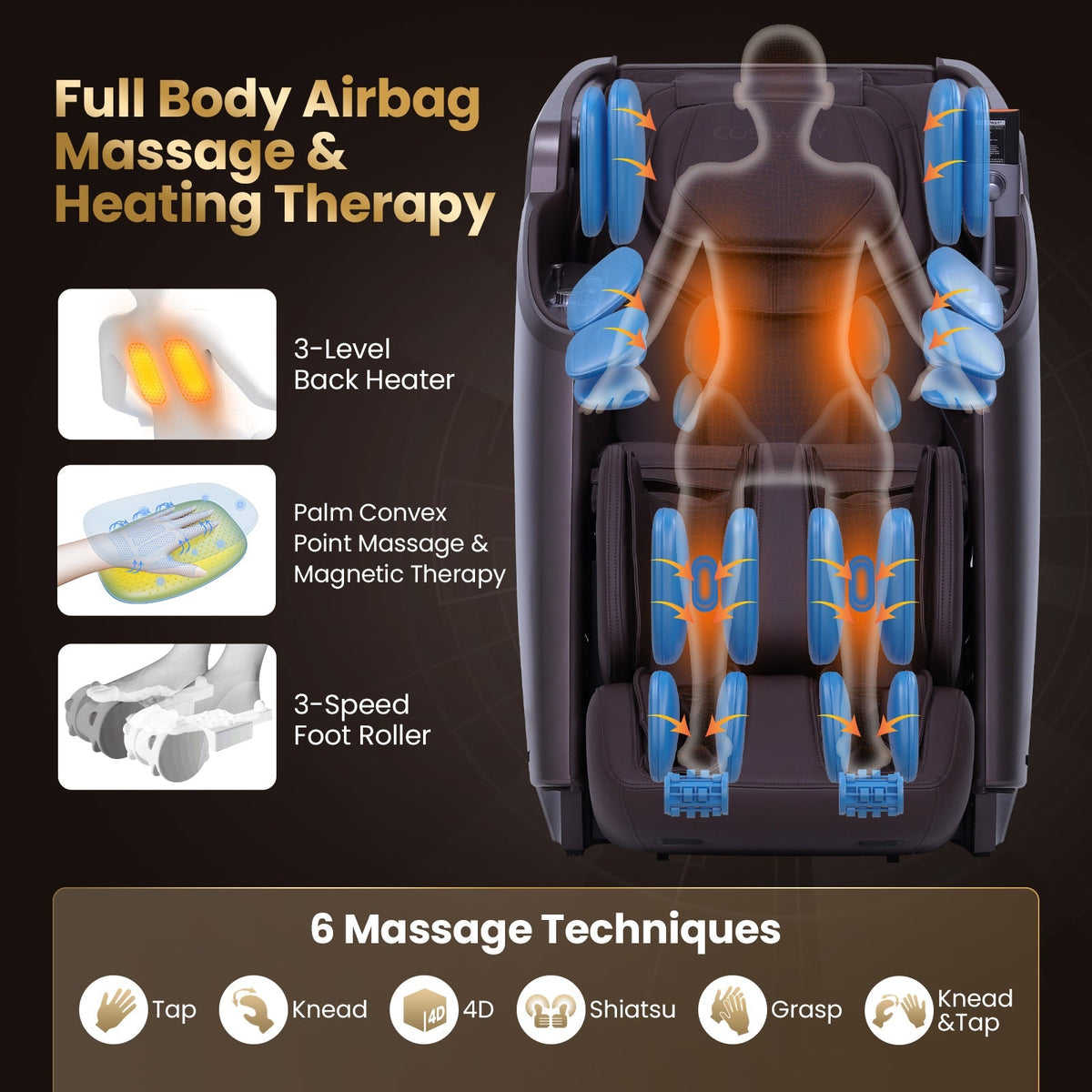 2025 Enjoyment 42 - Full Body Zero Gravity Massage Recliner with Airbags and Foot Rollers - The Vitality Estate