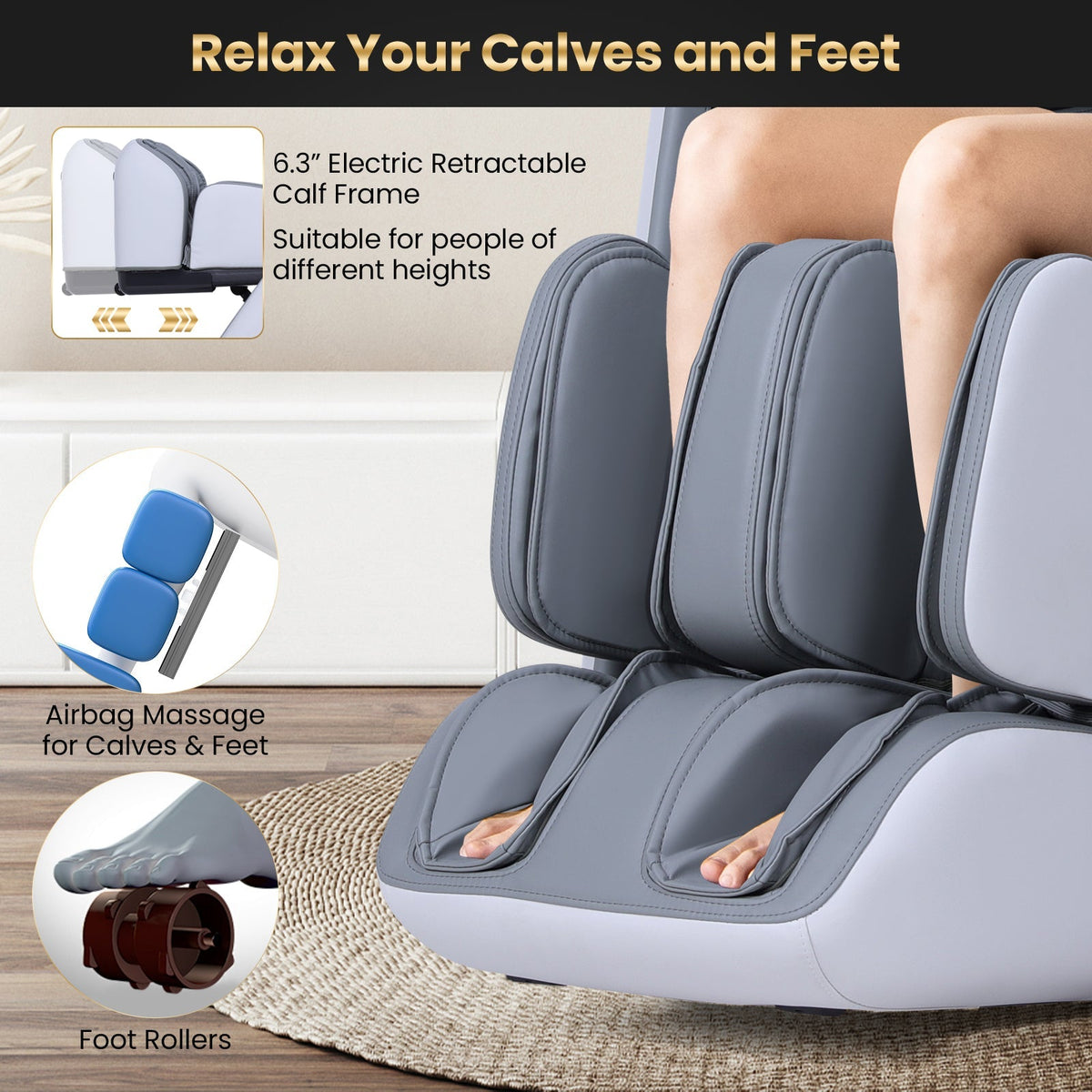 2025 Enjoyment 42 - Full Body Zero Gravity Massage Recliner with Airbags and Foot Rollers - The Vitality Estate