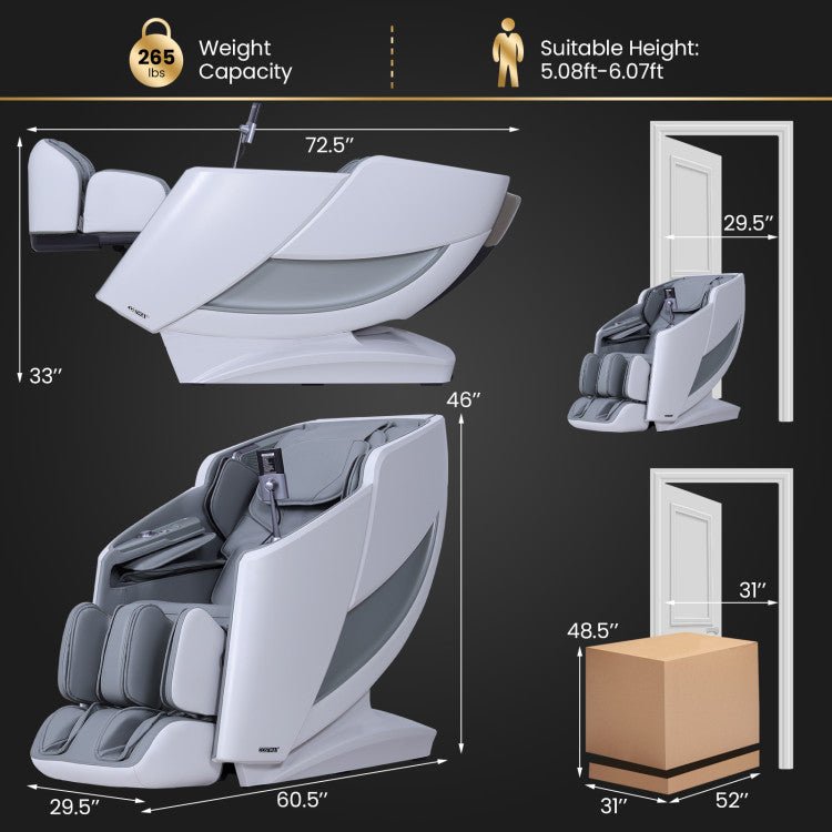 2025 Enjoyment 42 - Full Body Zero Gravity Massage Recliner with Airbags and Foot Rollers - The Vitality Estate