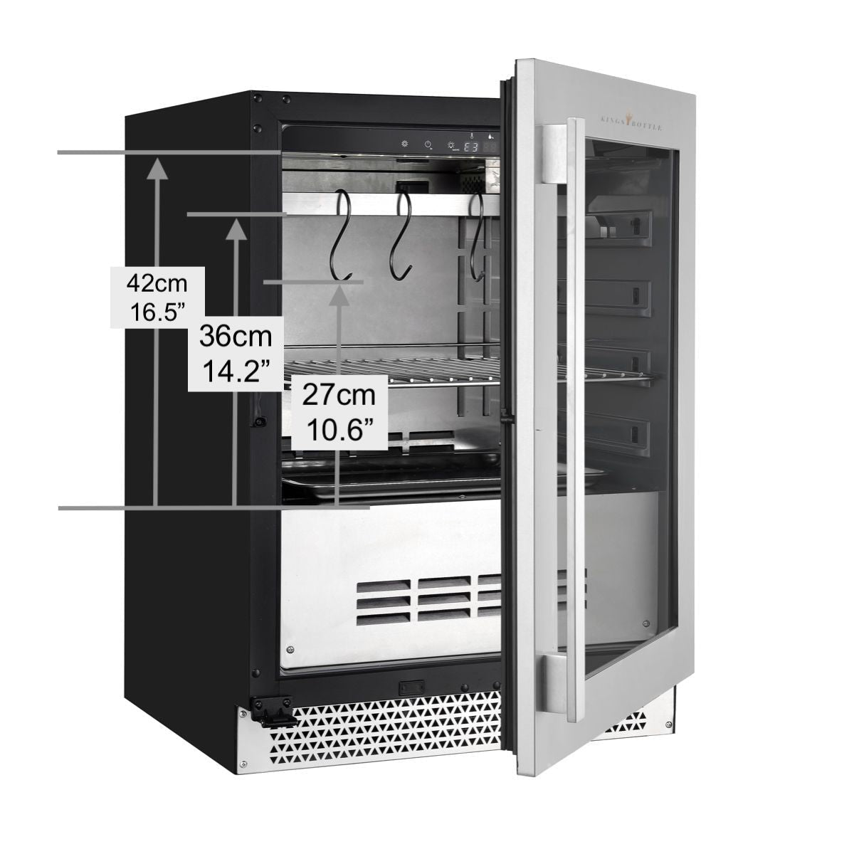 24″ Glass‑Door Meat Aging Fridge (Compact) - The Vitality Estate
