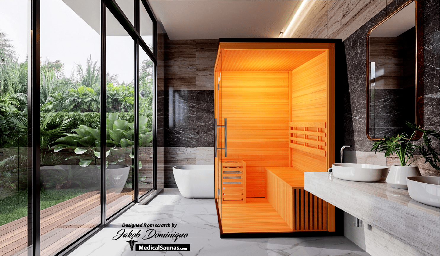 3 Person Home Steam Sauna | Traditional 7™ - The Vitality Estate
