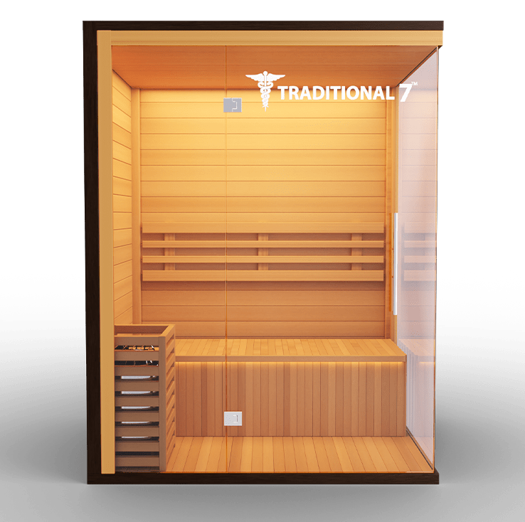 3 Person Home Steam Sauna | Traditional 7™ - The Vitality Estate