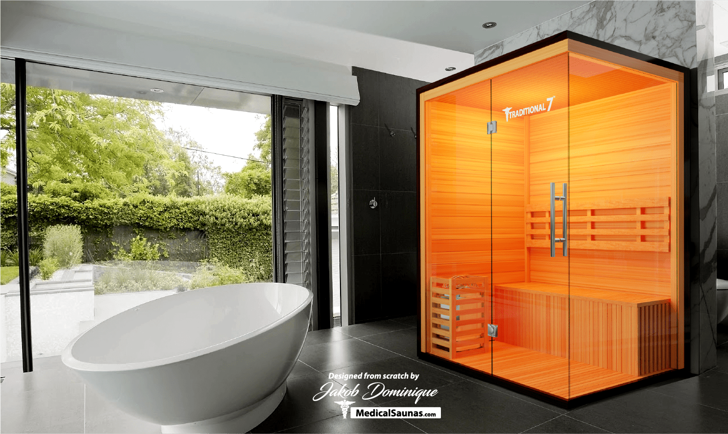 3 Person Home Steam Sauna | Traditional 7™ - The Vitality Estate