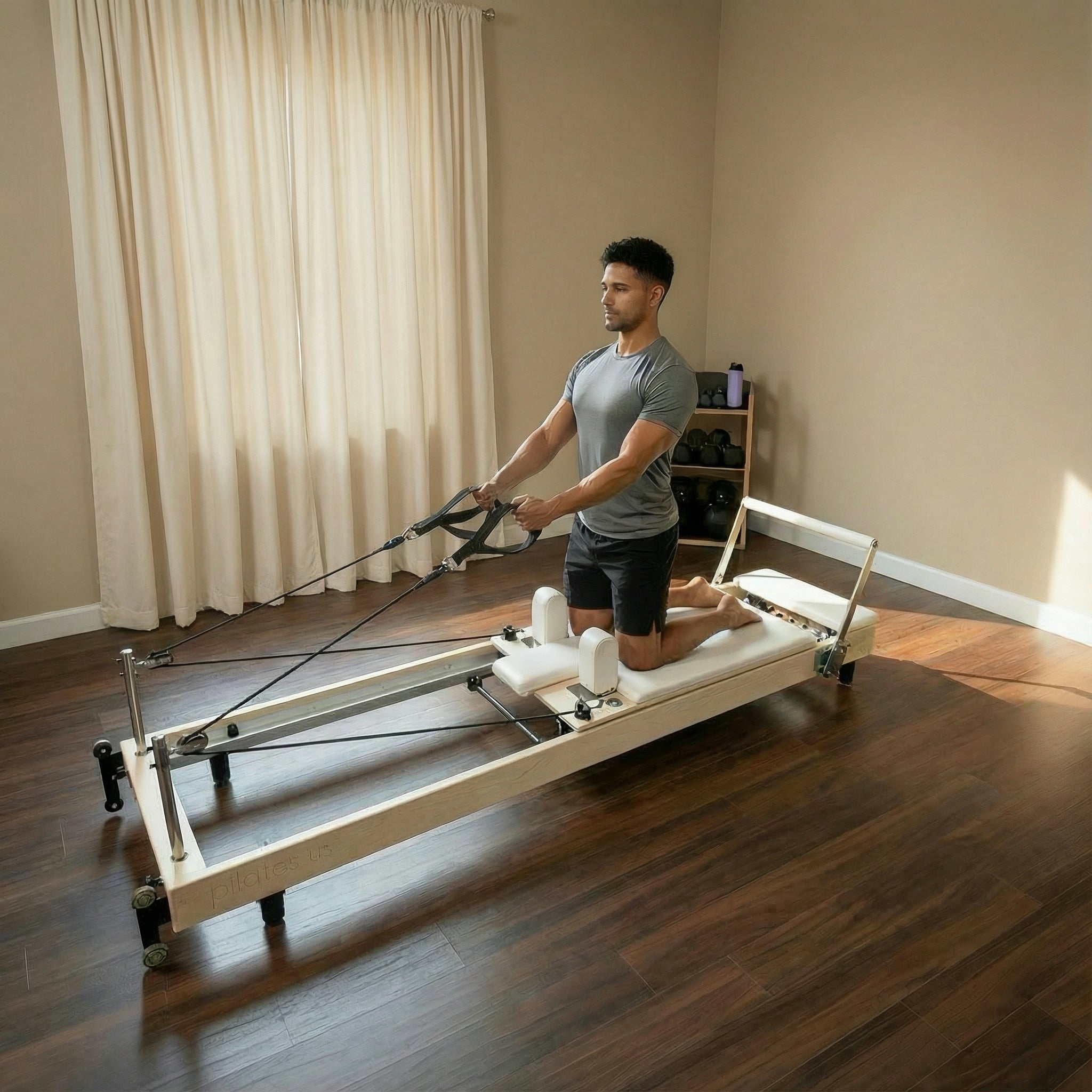 Janet Elite Plus Foldable Pilates Reformer – Studio Grade Luxury Maple Wood Home Pilates Machine - RE016