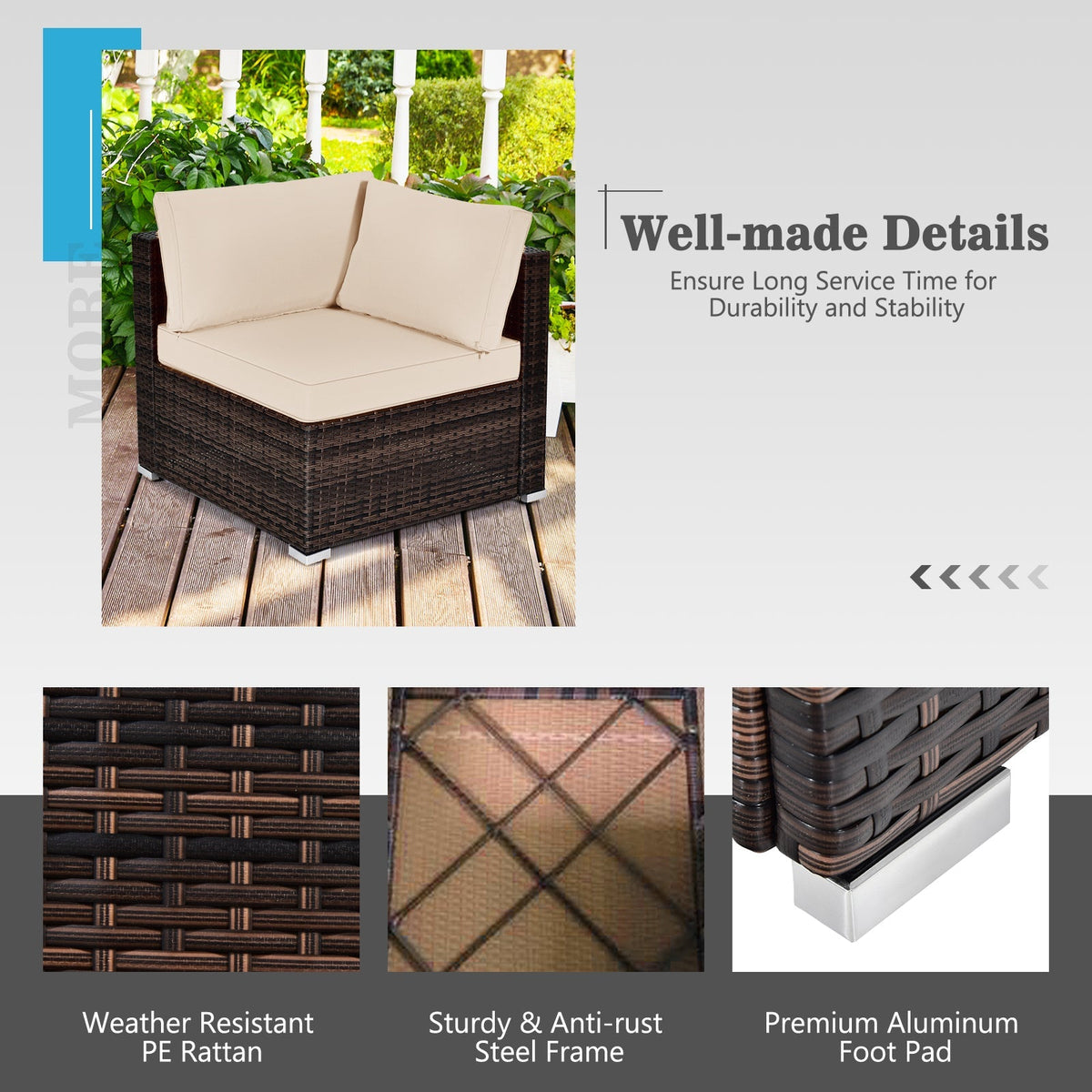 7 Pieces Patio Furniture Set with 35 Inches 50000 BTU Propane Gas Fire Pit Table and Waterproof Cover for Firpit-Beige - The Vitality Estate