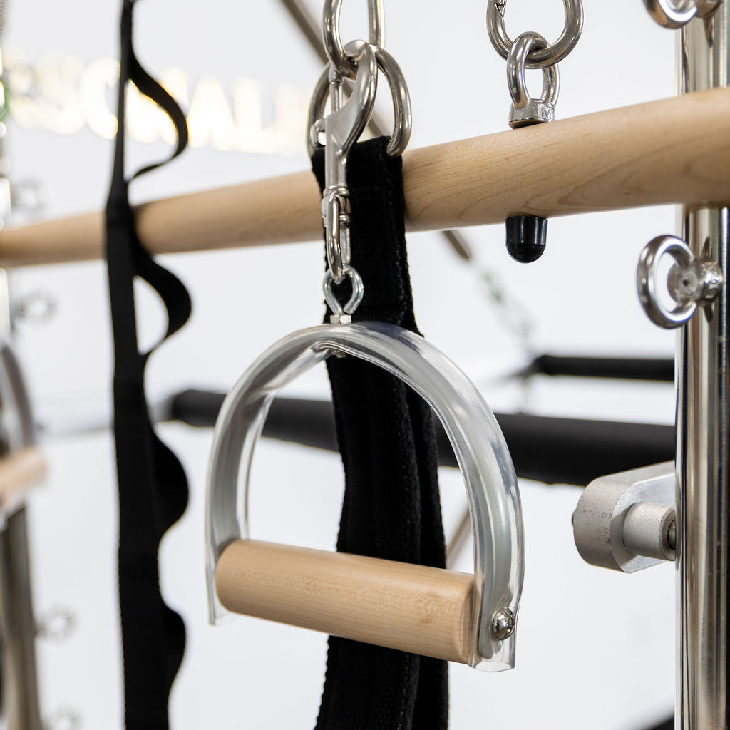 Durable Pilates Handles - Premium Aluminum and Natural Wood Design