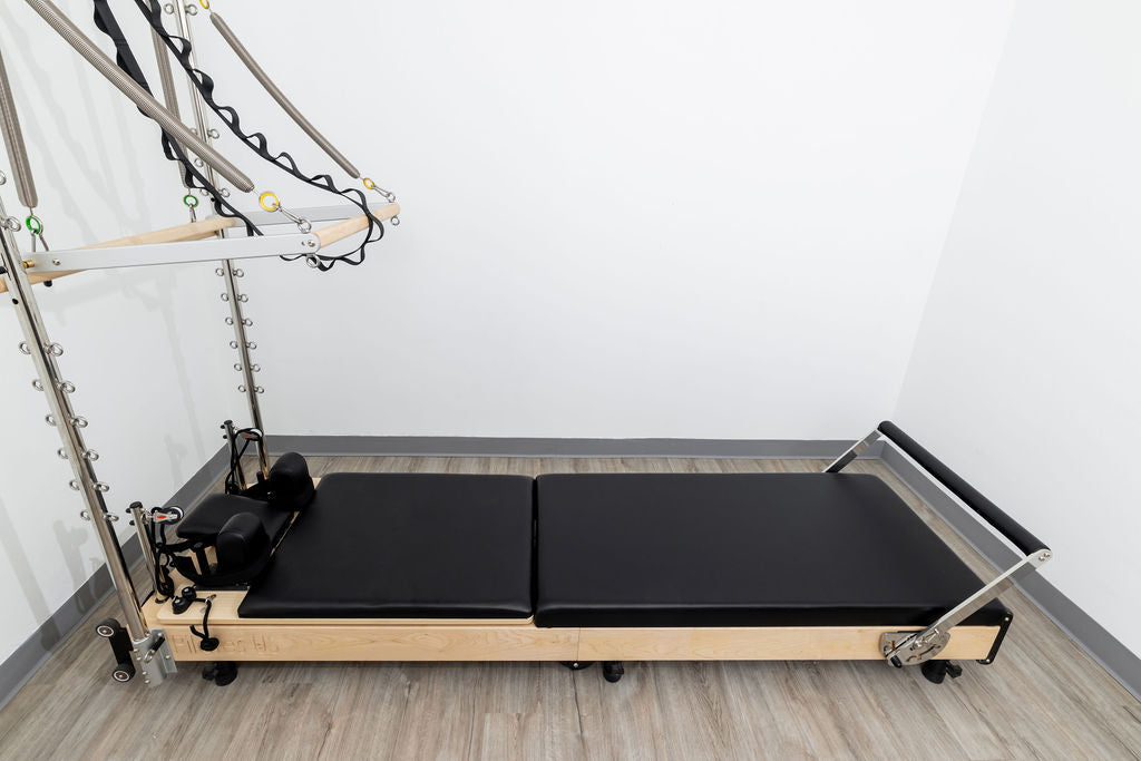 Janet Elite Plus Foldable Pilates Reformer – Studio Grade Luxury Maple Wood Home Pilates Machine - RE016