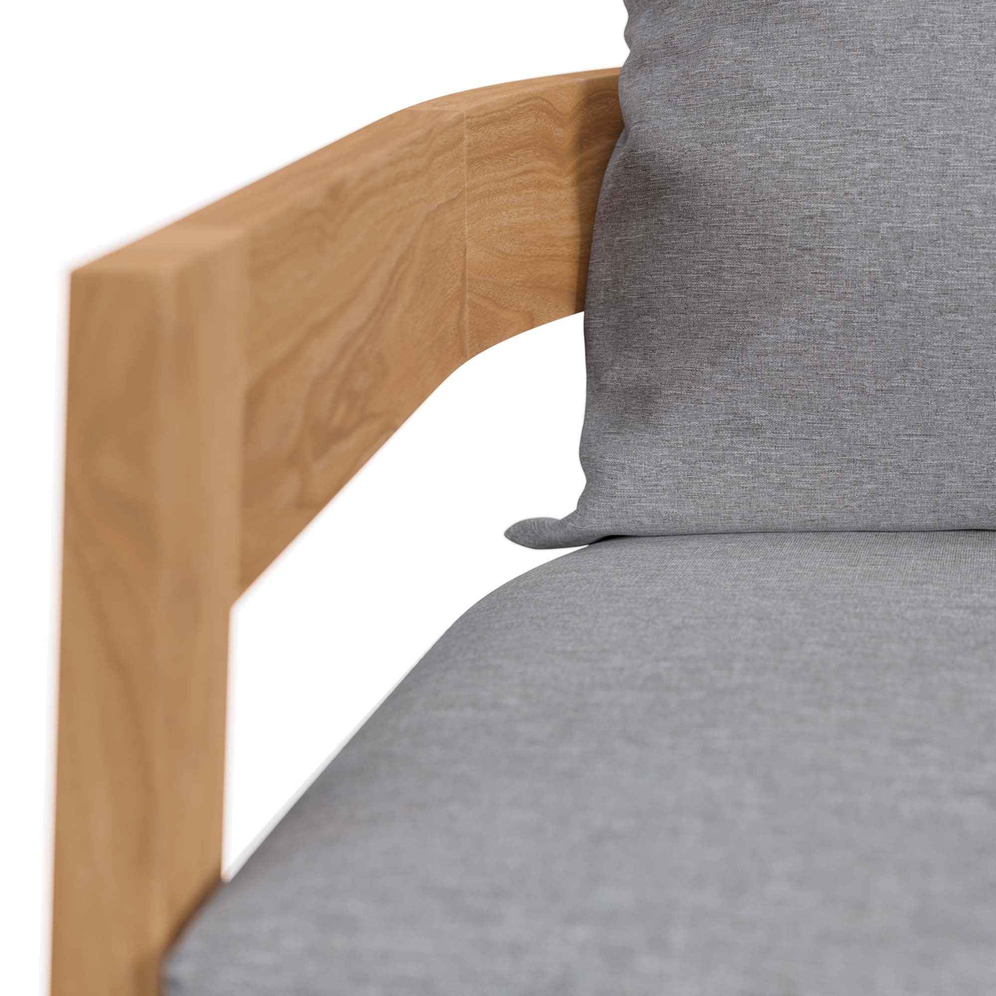 Modway Brisbane Outdoor Patio Set - 3-Piece Grey Teak Furniture for Stylish Patios