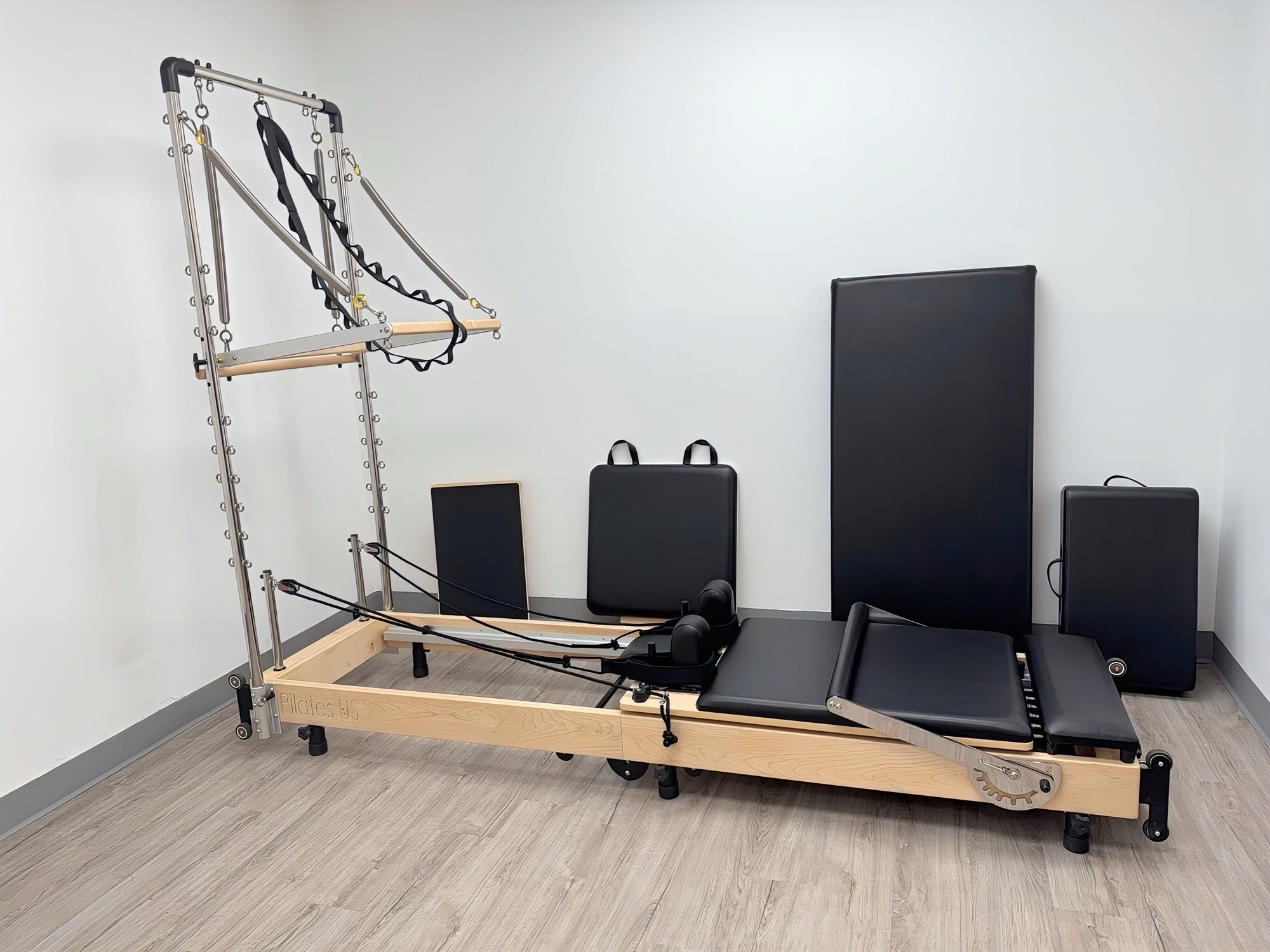 Janet Elite Plus Foldable Pilates Reformer – Studio Grade Luxury Maple Wood Home Pilates Machine - RE016