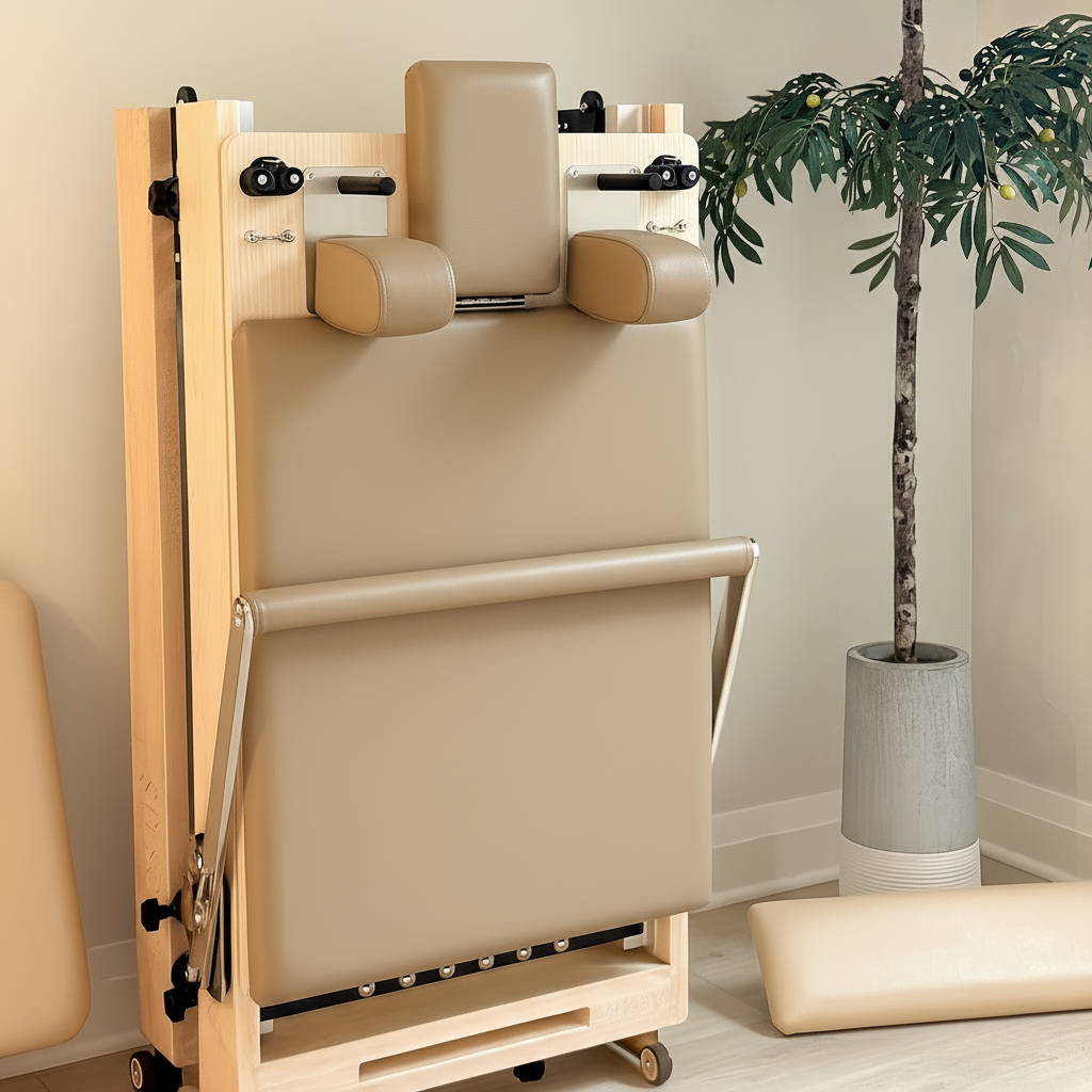 Janet Elite Plus Foldable Pilates Reformer – Studio Grade Luxury Maple Wood Home Pilates Machine - RE016