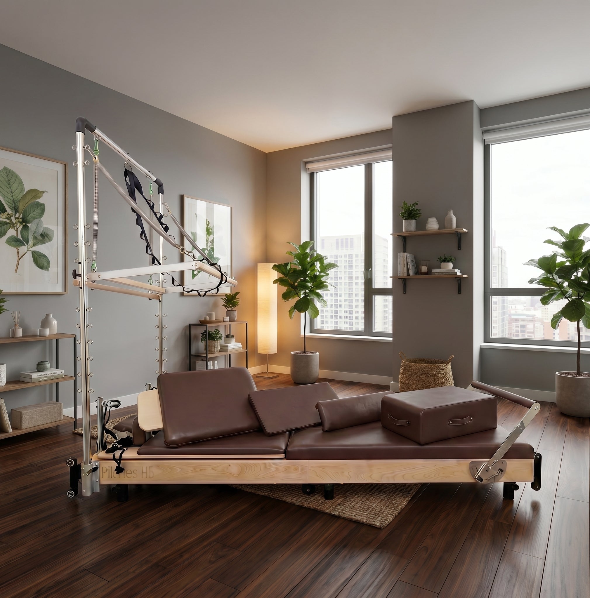 Janet Elite Plus Foldable Pilates Reformer – Studio Grade Luxury Maple Wood Home Pilates Machine - RE016
