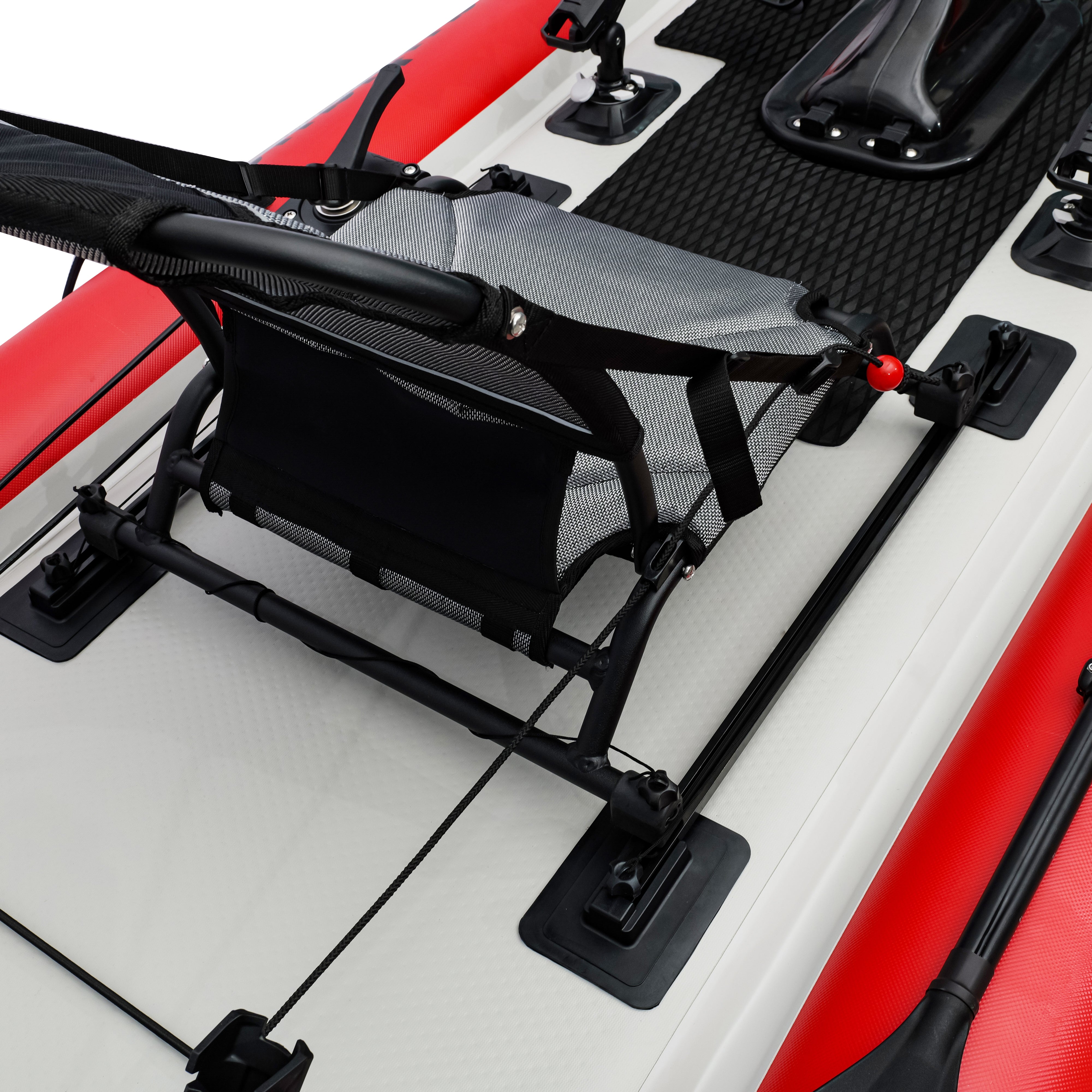 Nautiqua | ARUBA | Deluxe Paddleboard Fishing Pedal Kayak | Red