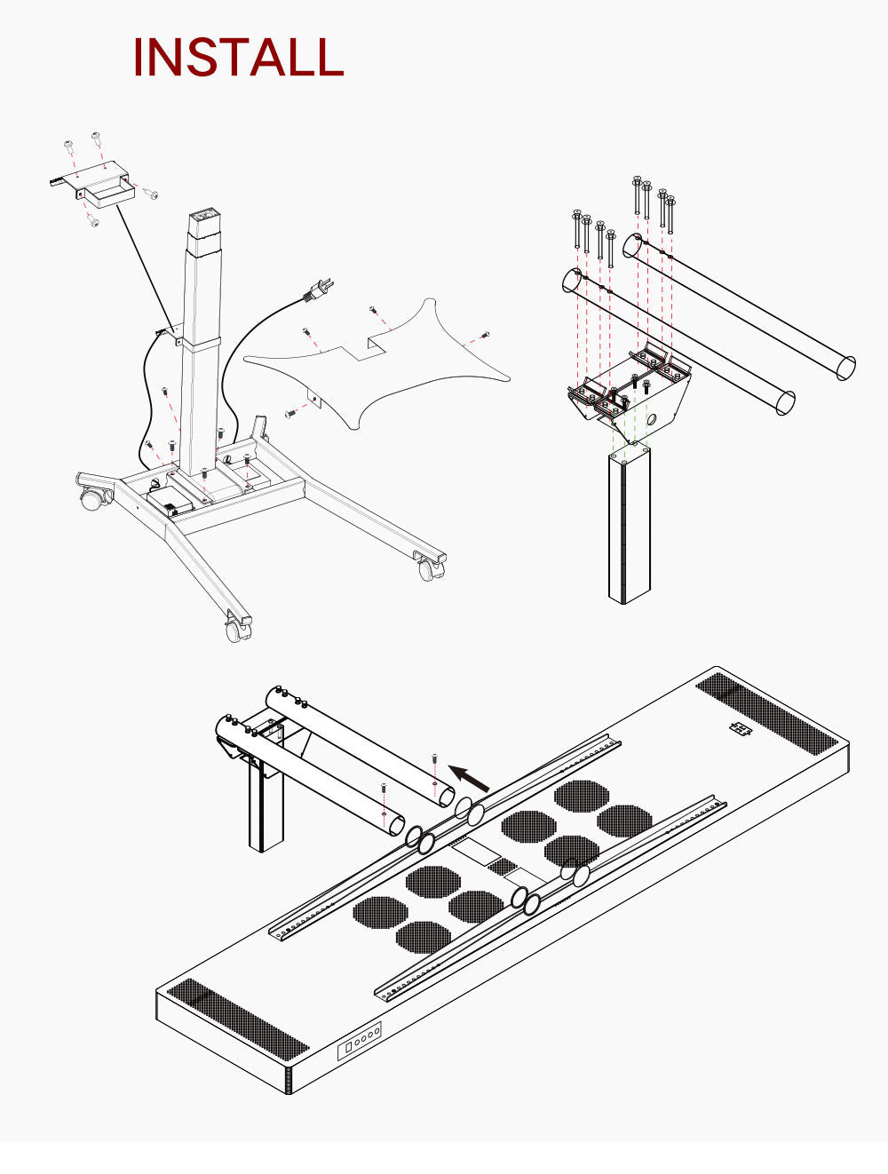 RNL900 & RNL1500 Premium Electric Mobile Stand for Red Light Therapy Panels