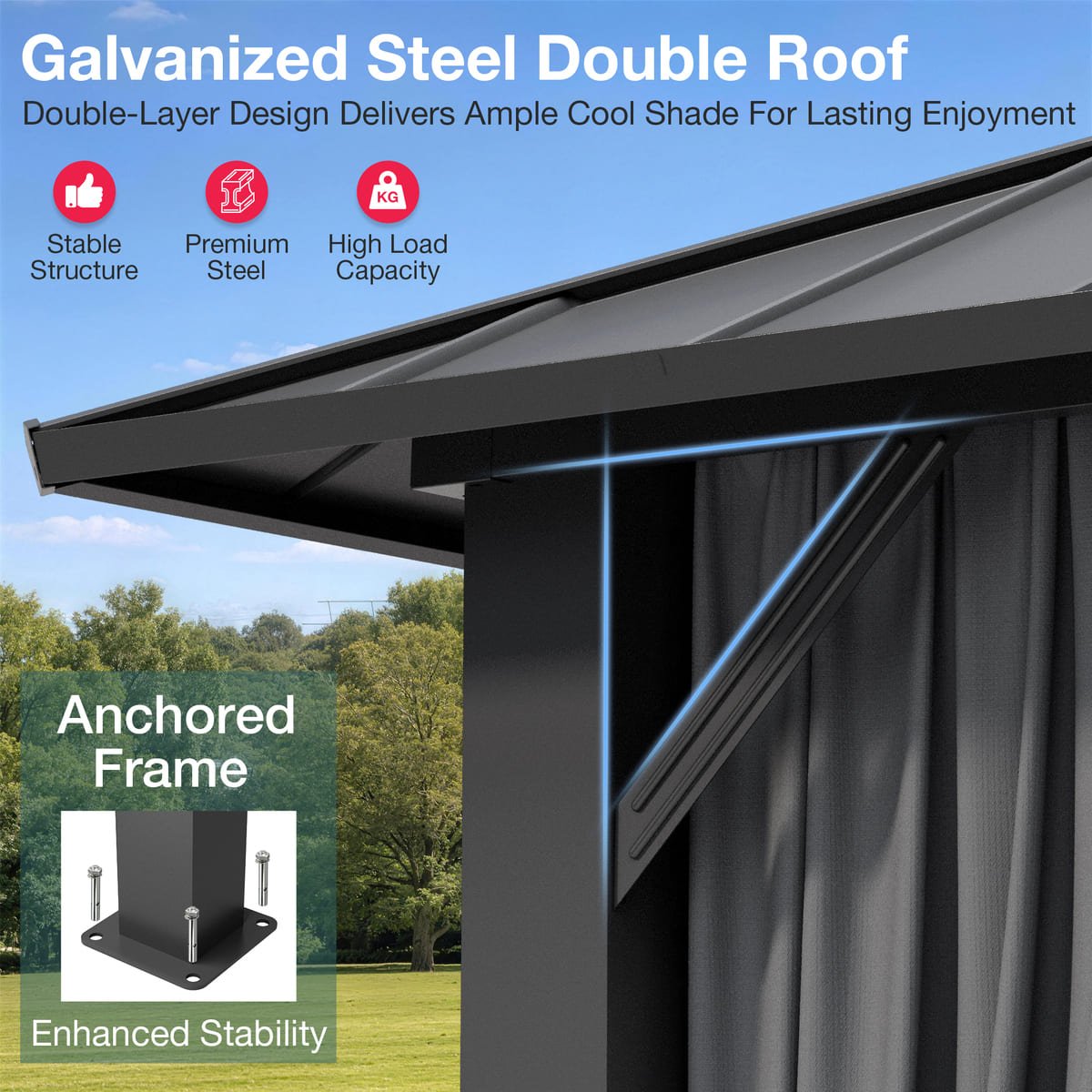 Aera Permanent 10'x12' Hardtop Gazebo - The Vitality Estate