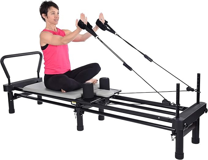 AeroPilates Reformer Home Workout Equipment, Pilates Machine w/Resistance - The Vitality Estate