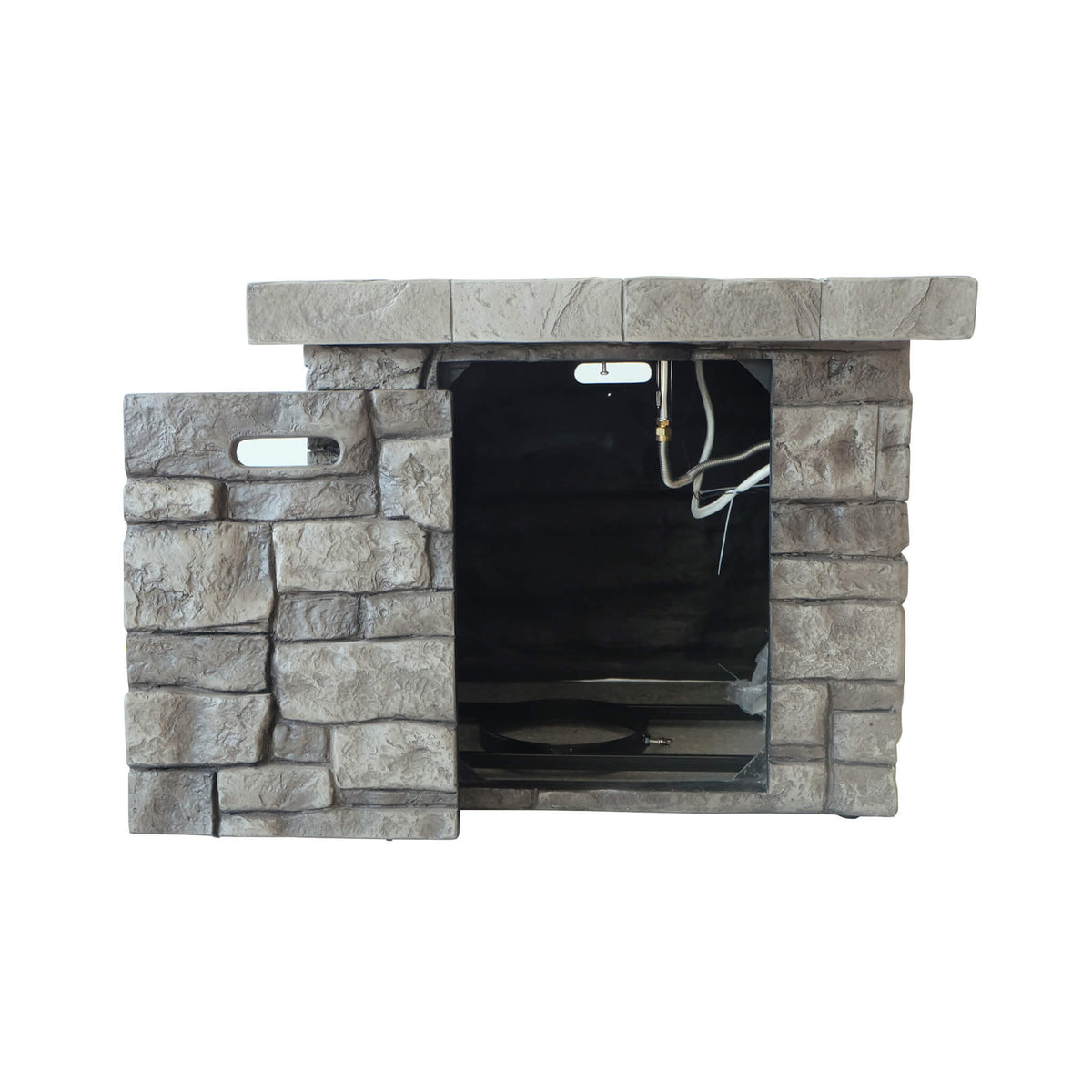 Alora 30-Inch Modern Outdoor 40K BTU Steel Frame Propane Fire Table With Lava Rocks (SAK12756) - The Vitality Estate