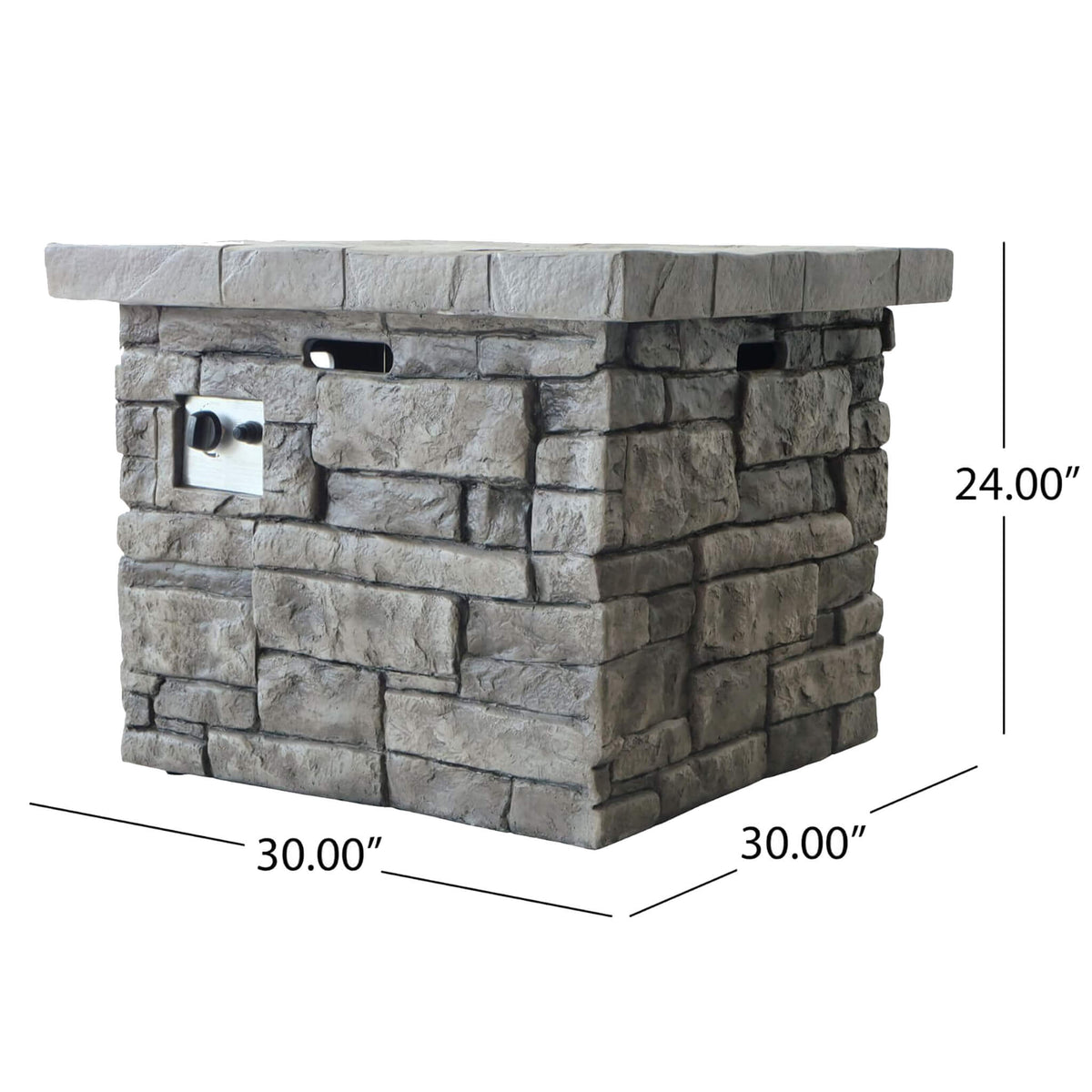 Alora 30-Inch Modern Outdoor 40K BTU Steel Frame Propane Fire Table With Lava Rocks (SAK12756) - The Vitality Estate