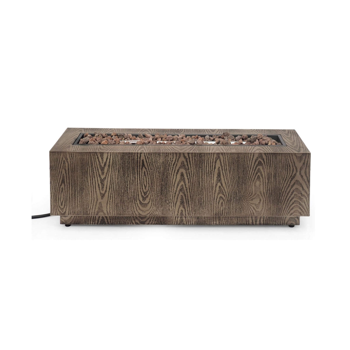 Alora 48-Inch Modern 50K BTU Outdoor Rectangular Propane Gas Fire Pit With Lava Rocks (SAK82521) - The Vitality Estate