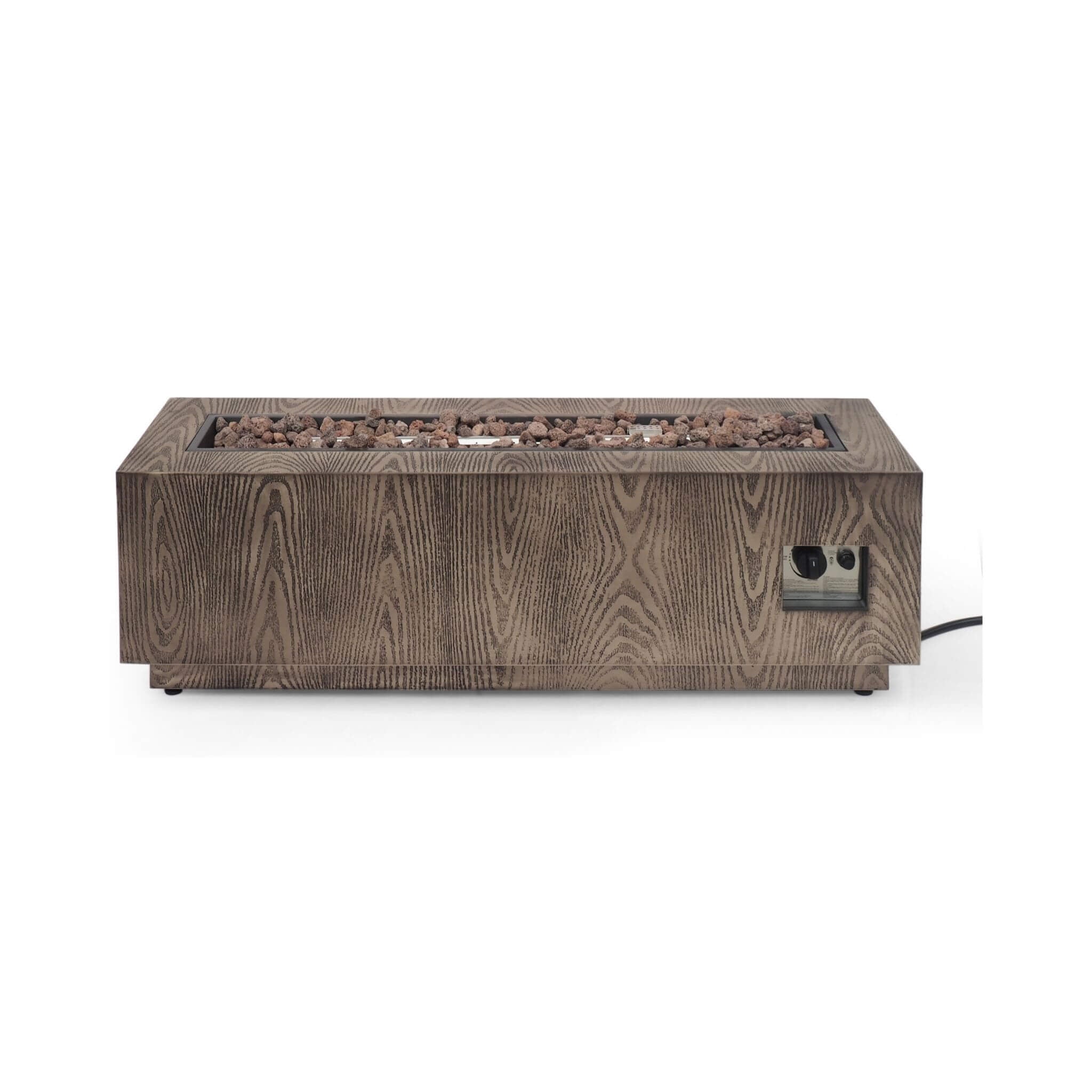 Alora 48-Inch Modern 50K BTU Outdoor Rectangular Propane Gas Fire Pit With Lava Rocks (SAK82521) - The Vitality Estate