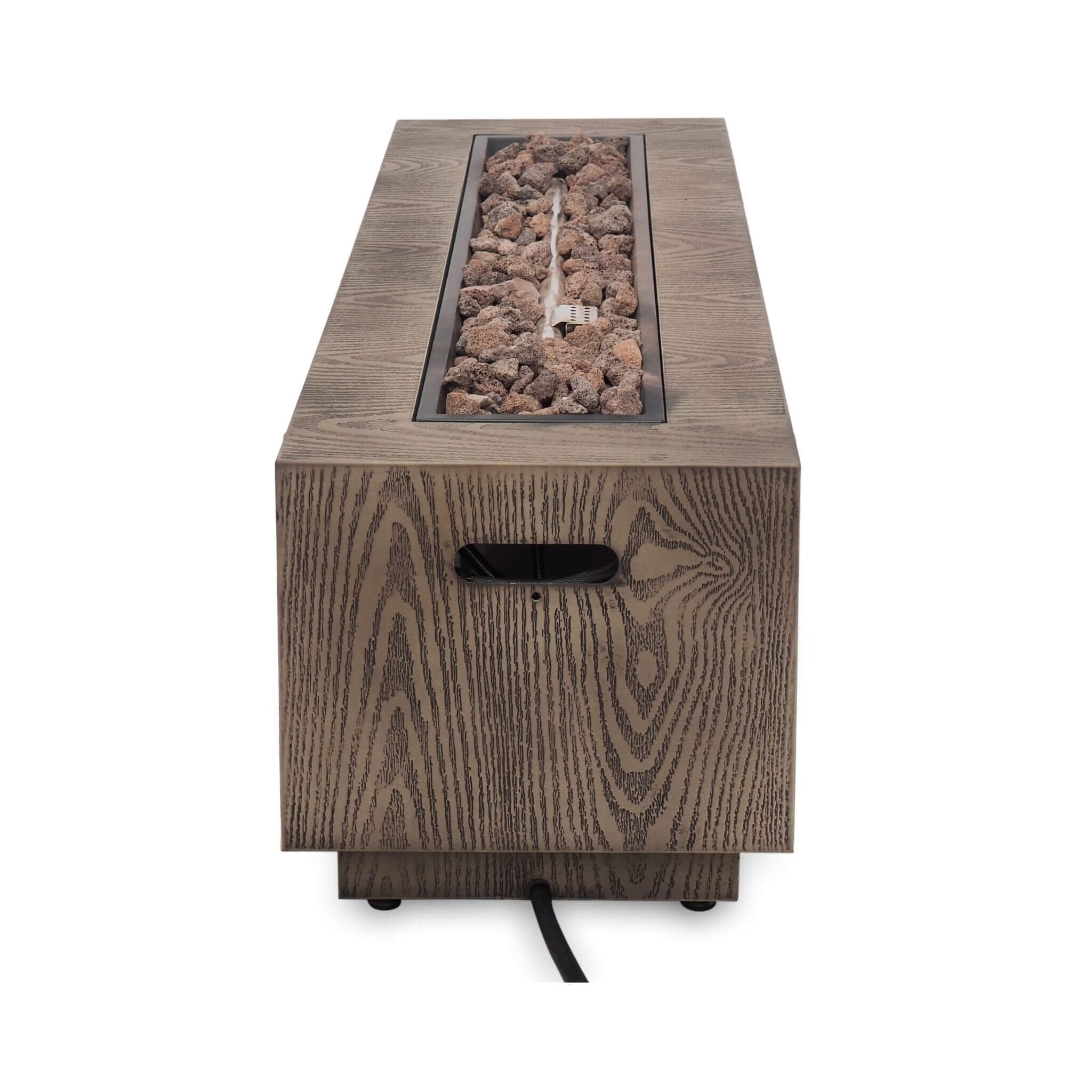 Alora 48-Inch Modern 50K BTU Outdoor Rectangular Propane Gas Fire Pit With Lava Rocks (SAK82521) - The Vitality Estate