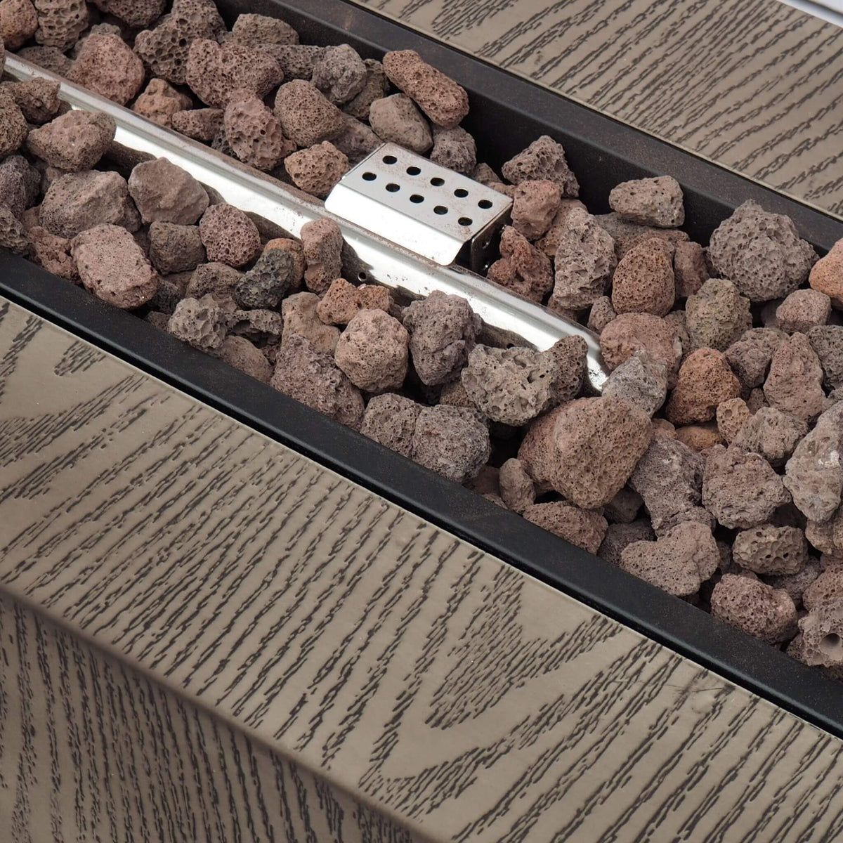 Alora 48-Inch Modern 50K BTU Outdoor Rectangular Propane Gas Fire Pit With Lava Rocks (SAK82521) - The Vitality Estate