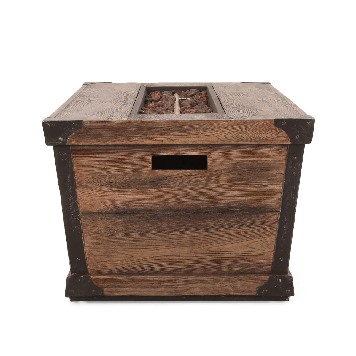 Alora 56-Inch Outdoor 50K BTU Wood Pattern Rectangle Gas Burning Fire Pit (SAK43681) - The Vitality Estate