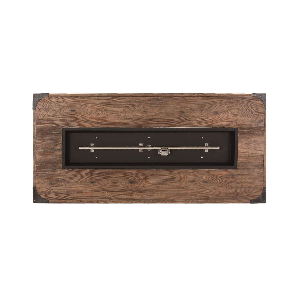 Alora 56-Inch Outdoor 50K BTU Wood Pattern Rectangle Gas Burning Fire Pit (SAK43681) - The Vitality Estate
