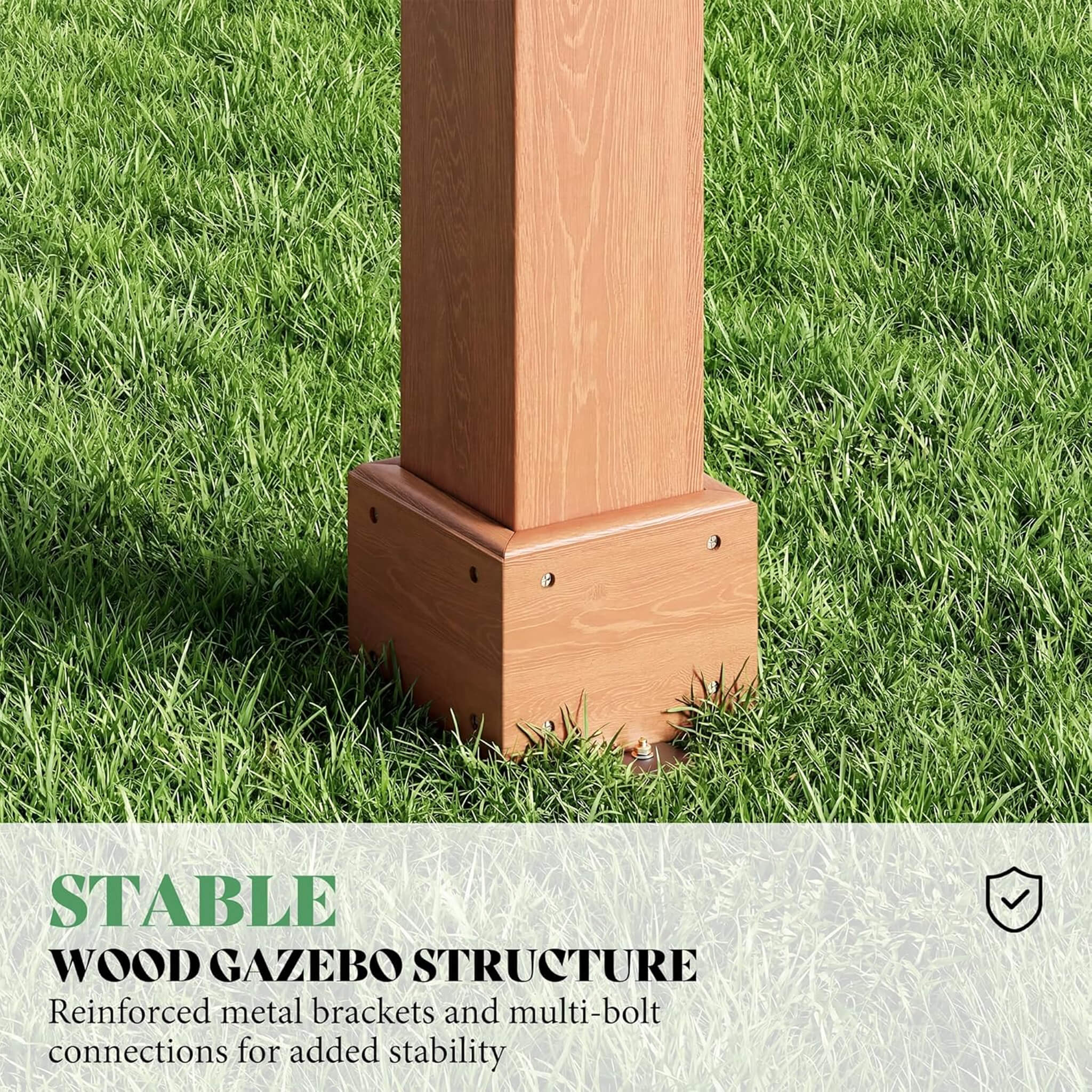 Alora Large Outdoor Cedar Wood Pergola Kit With Slatted Roof (SAK31064) - The Vitality Estate