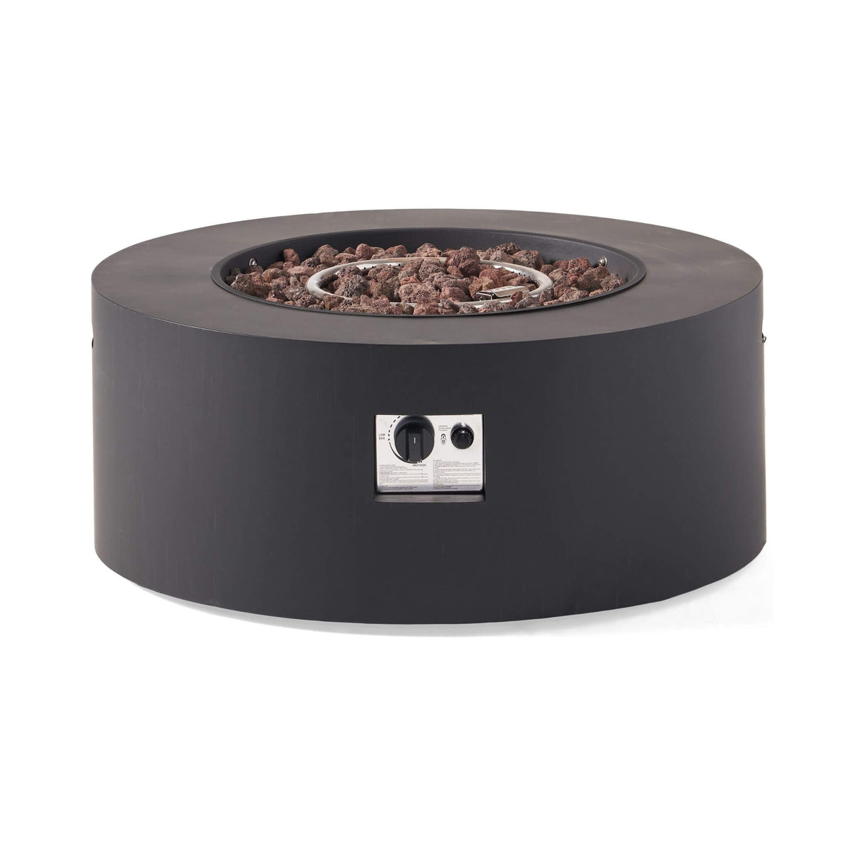 Alora Modern 32-Inch 40K BTU Round Iron Propane Fire Pit (SAK29102) - The Vitality Estate