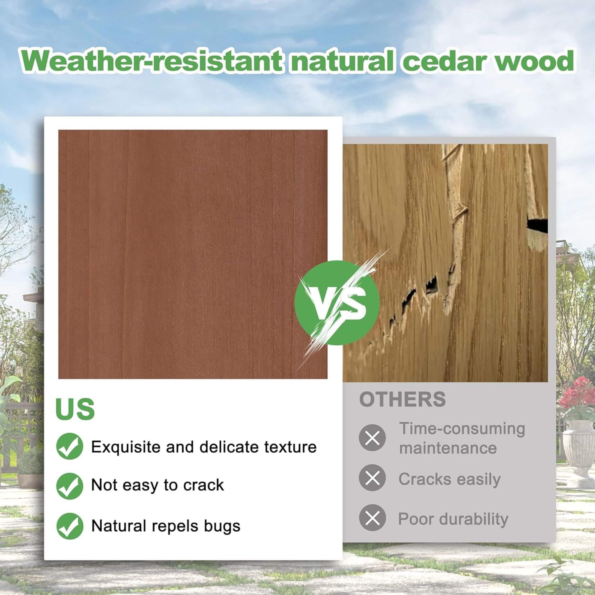 Alora Premium Outdoor Cedar Wood Pergola With Slatted Roof (SAK87024) - The Vitality Estate