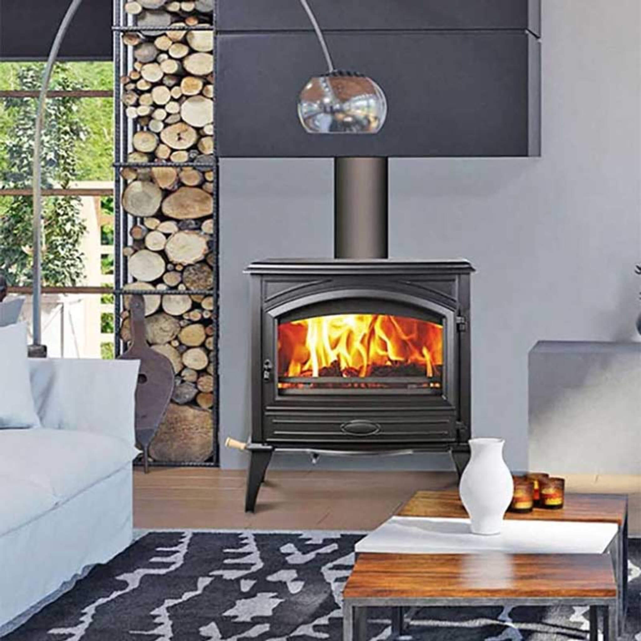 Amantii Lynwood Wood Burning Cast Iron Stove Fireplace [LYNWOOD-W76] (SAK25618) - The Vitality Estate