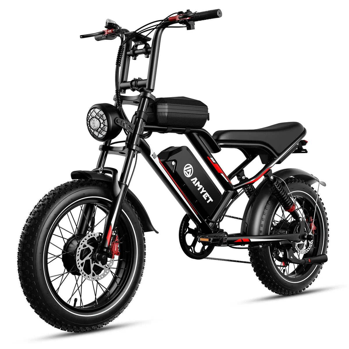 AMYET S8 Adults Electric Bike 2000W Dual Motor Bicycle 48V 25AH Battery 20" Ebike Electric E Bikes Mountain Moped Ebikes - The Vitality Estate