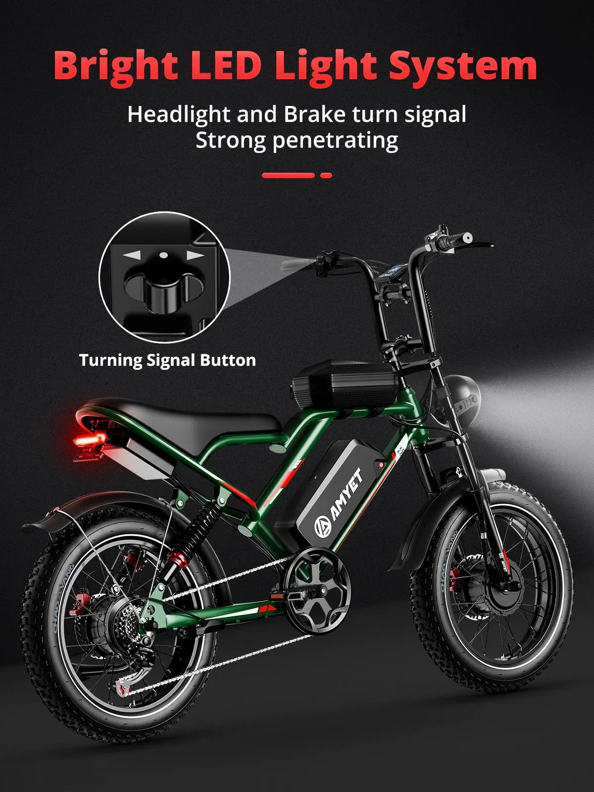 AMYET S8 Adults Electric Bike 2000W Dual Motor Bicycle 48V 25AH Battery 20" Ebike Electric E Bikes Mountain Moped Ebikes - The Vitality Estate