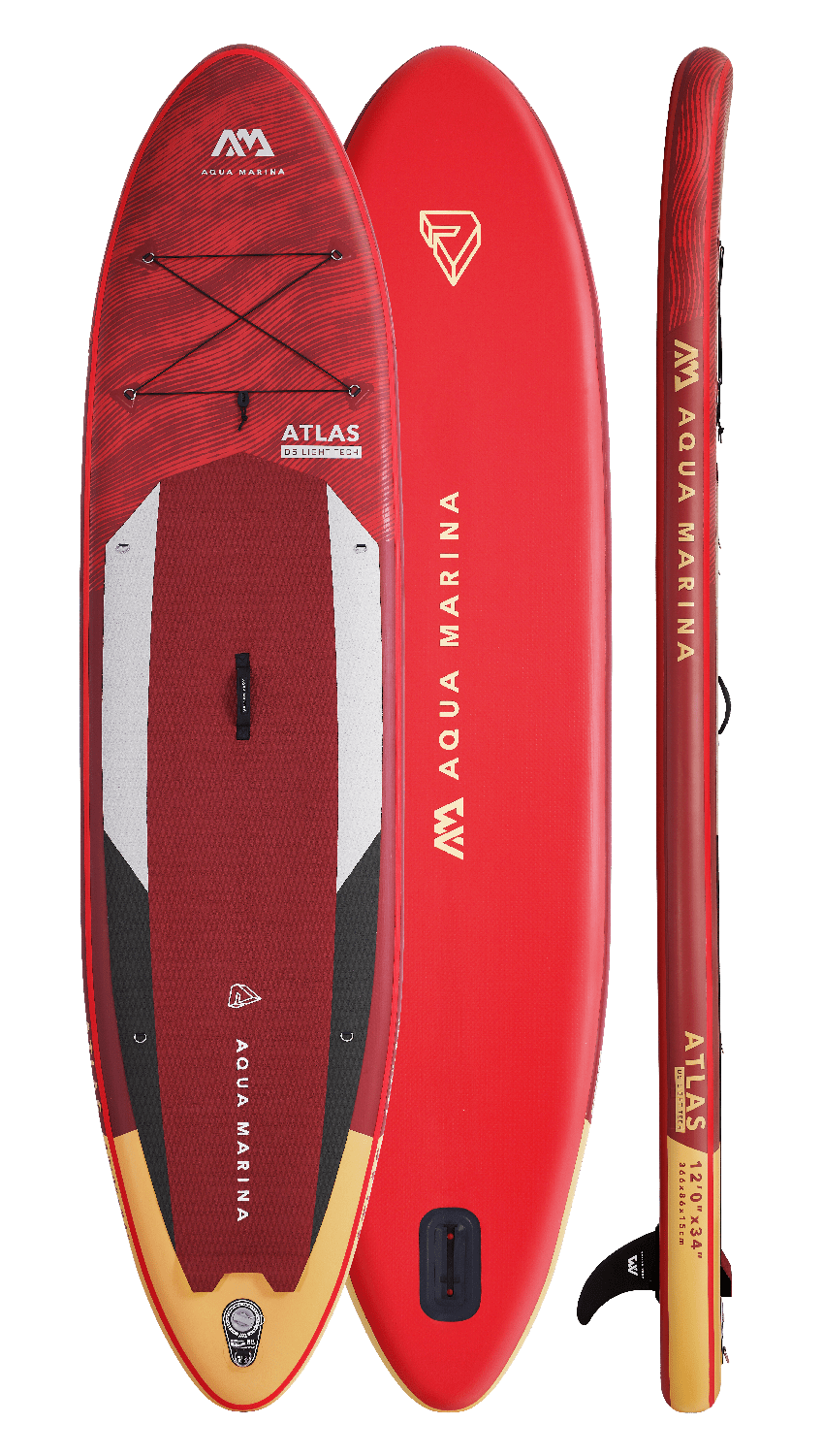 Aqua Marina ATLAS 12'0" Inflatable Paddle Board All-Around Advanced SUP - The Vitality Estate