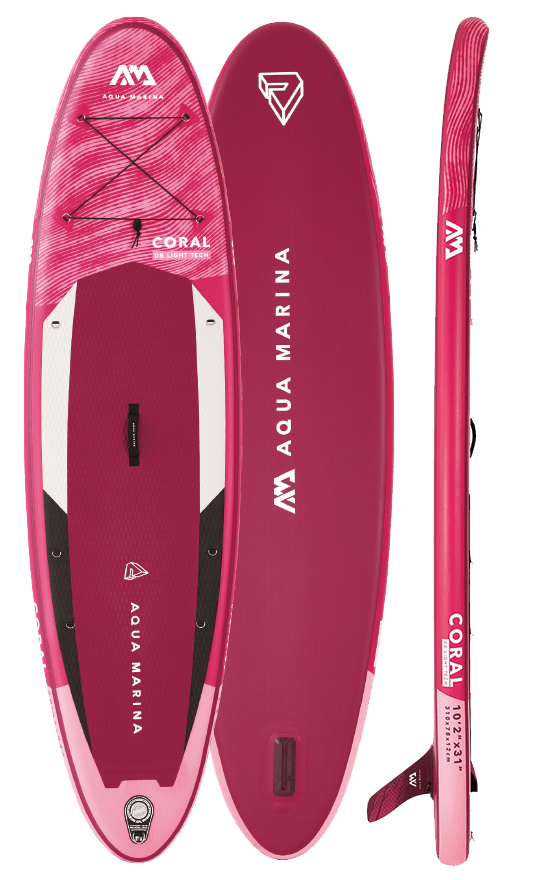 Aqua Marina CORAL 10'2" Inflatable Paddle Board All-Around Advanced SUP - The Vitality Estate