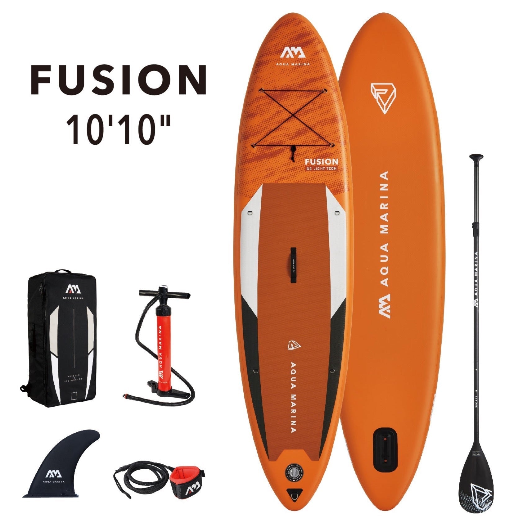 Aqua Marina FUSION 10'10" Inflatable Paddle Board All-Around SUP - The Vitality Estate