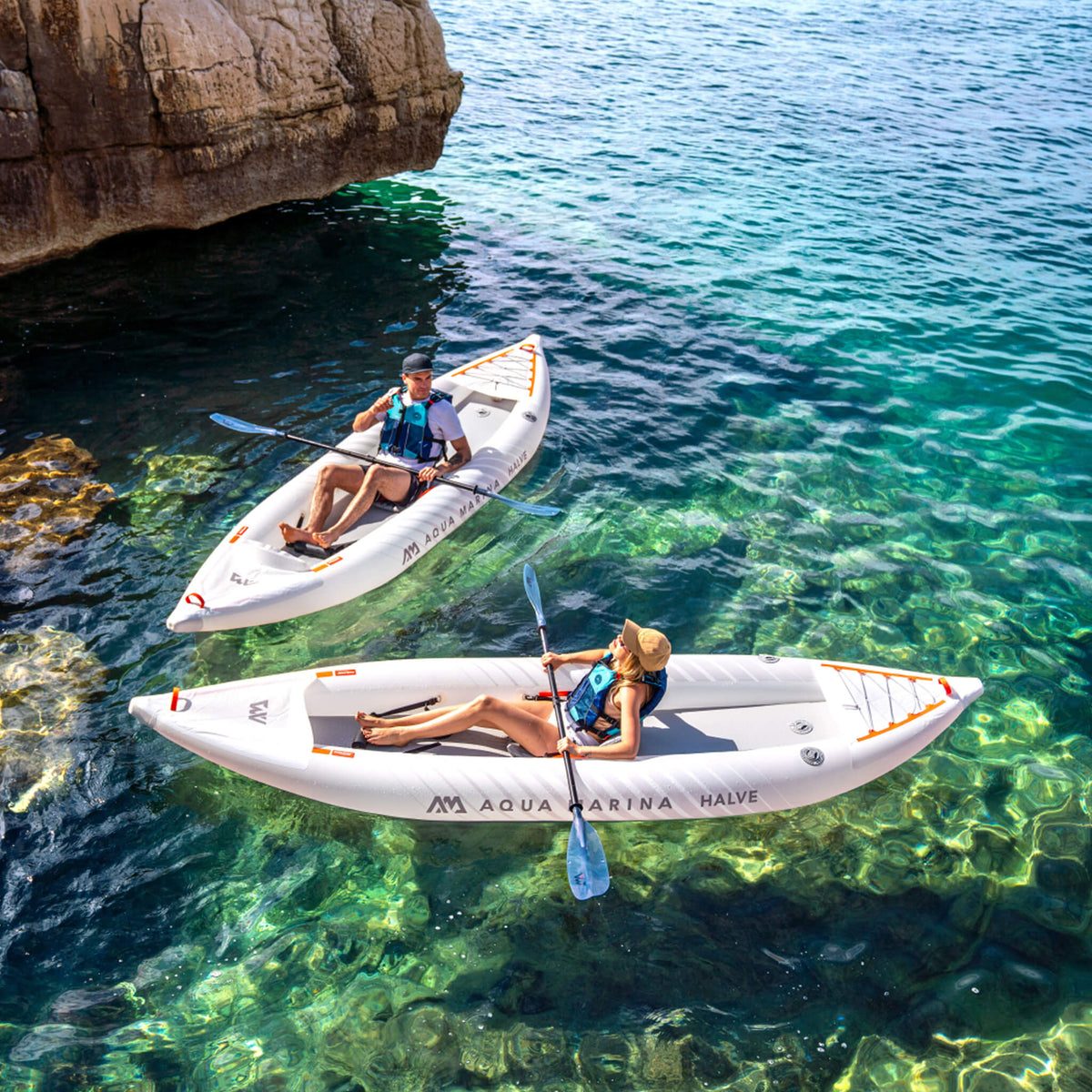 Aqua Marina Halve Ultra-Light Packayak™ 2-Person Kayak With DWF Deck [Paddle Excluded] [HA-398] (SAK41876) - The Vitality Estate