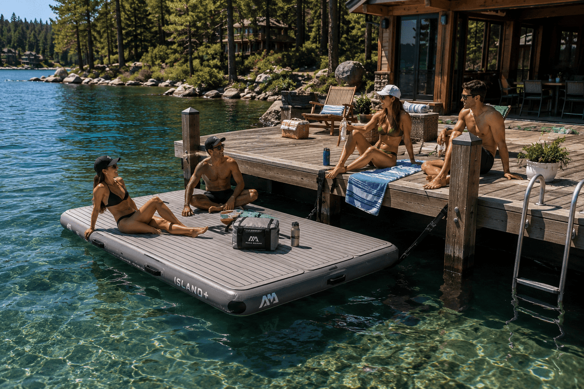 Aqua Marina ISLAND+ 8'2" Inflatable Water Platform - The Vitality Estate