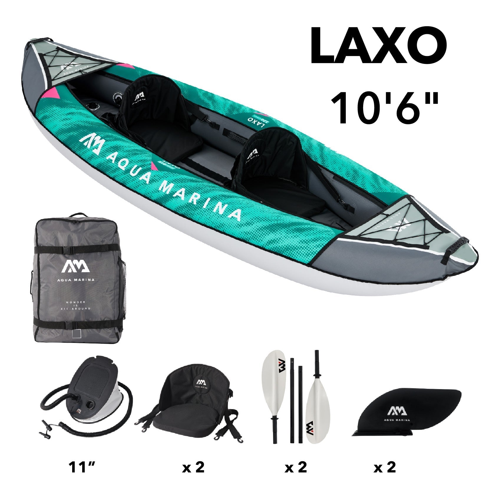 Aqua Marina LAXO 10'6" Inflatable Recreational Kayak - The Vitality Estate