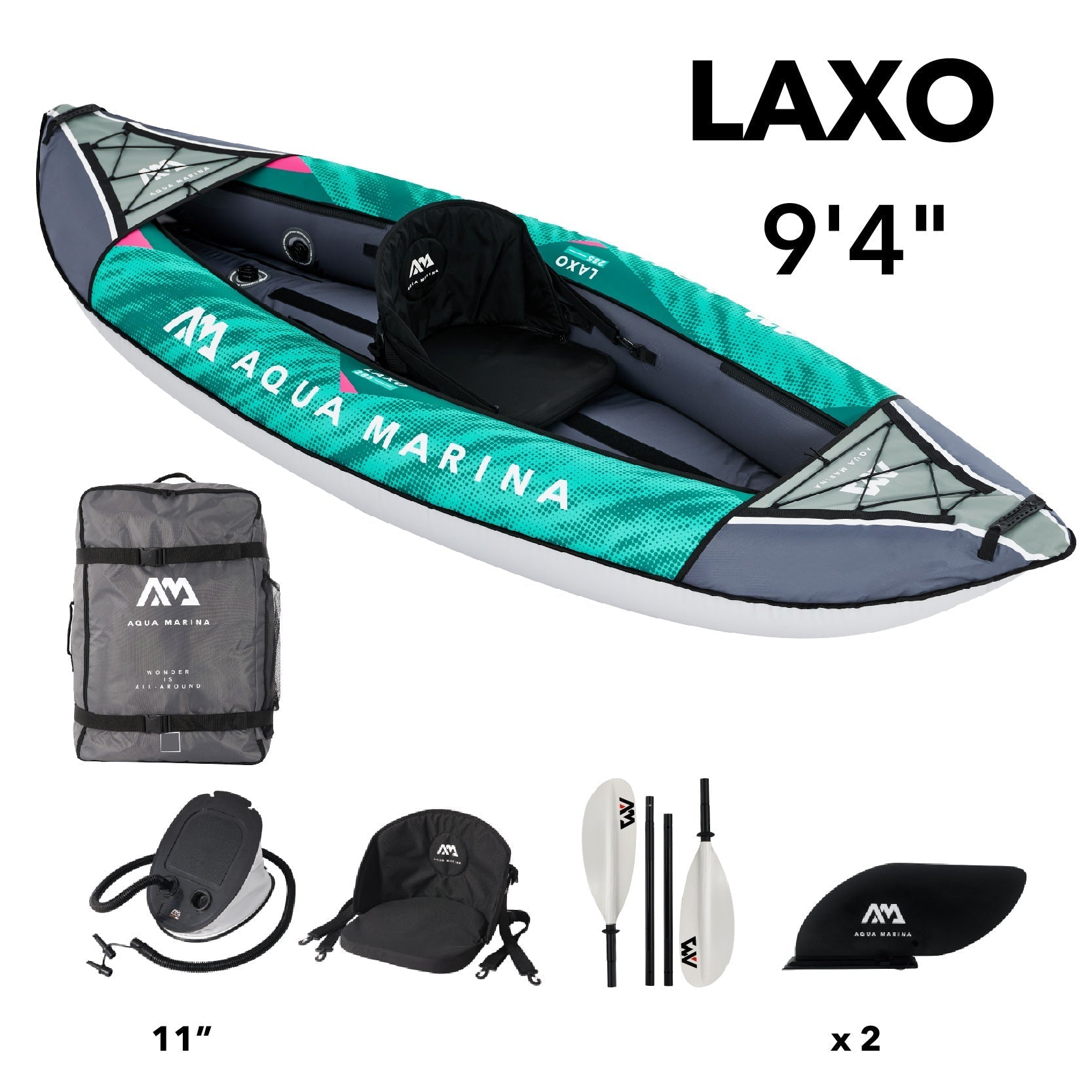 Aqua Marina LAXO 9'4" Inflatable Recreational Kayak - The Vitality Estate