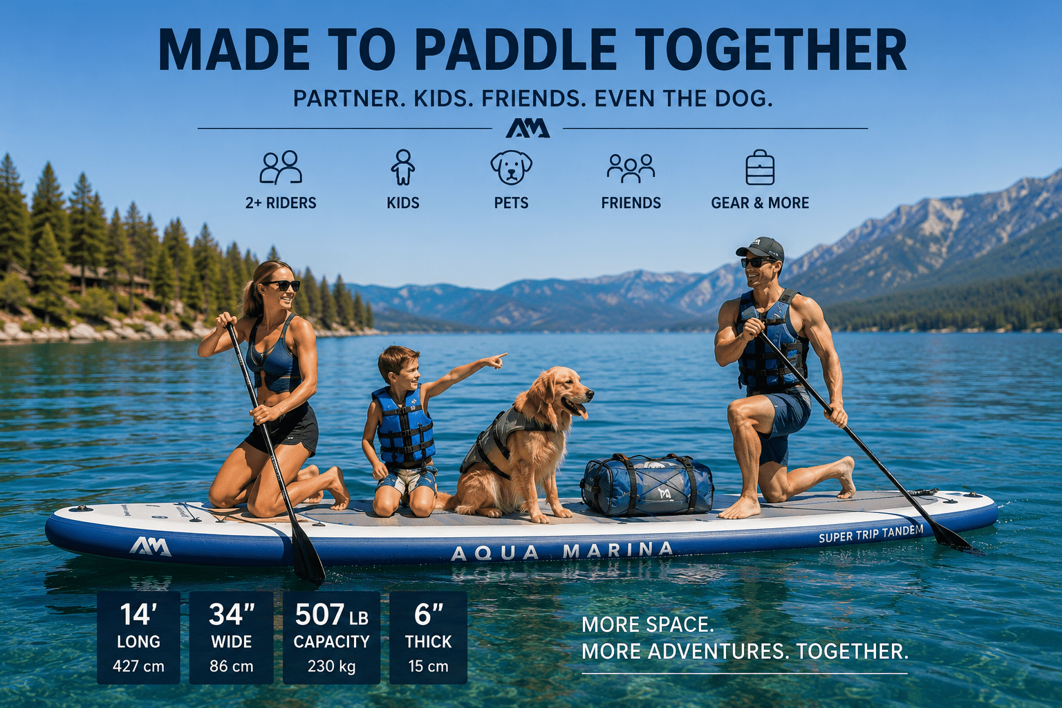 AQUA MARINA SUPER TRIP | TANDEM INFLATABLE SUP - The Vitality Estate