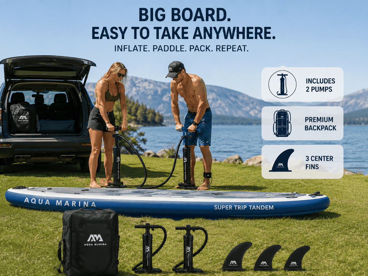 AQUA MARINA SUPER TRIP | TANDEM INFLATABLE SUP - The Vitality Estate