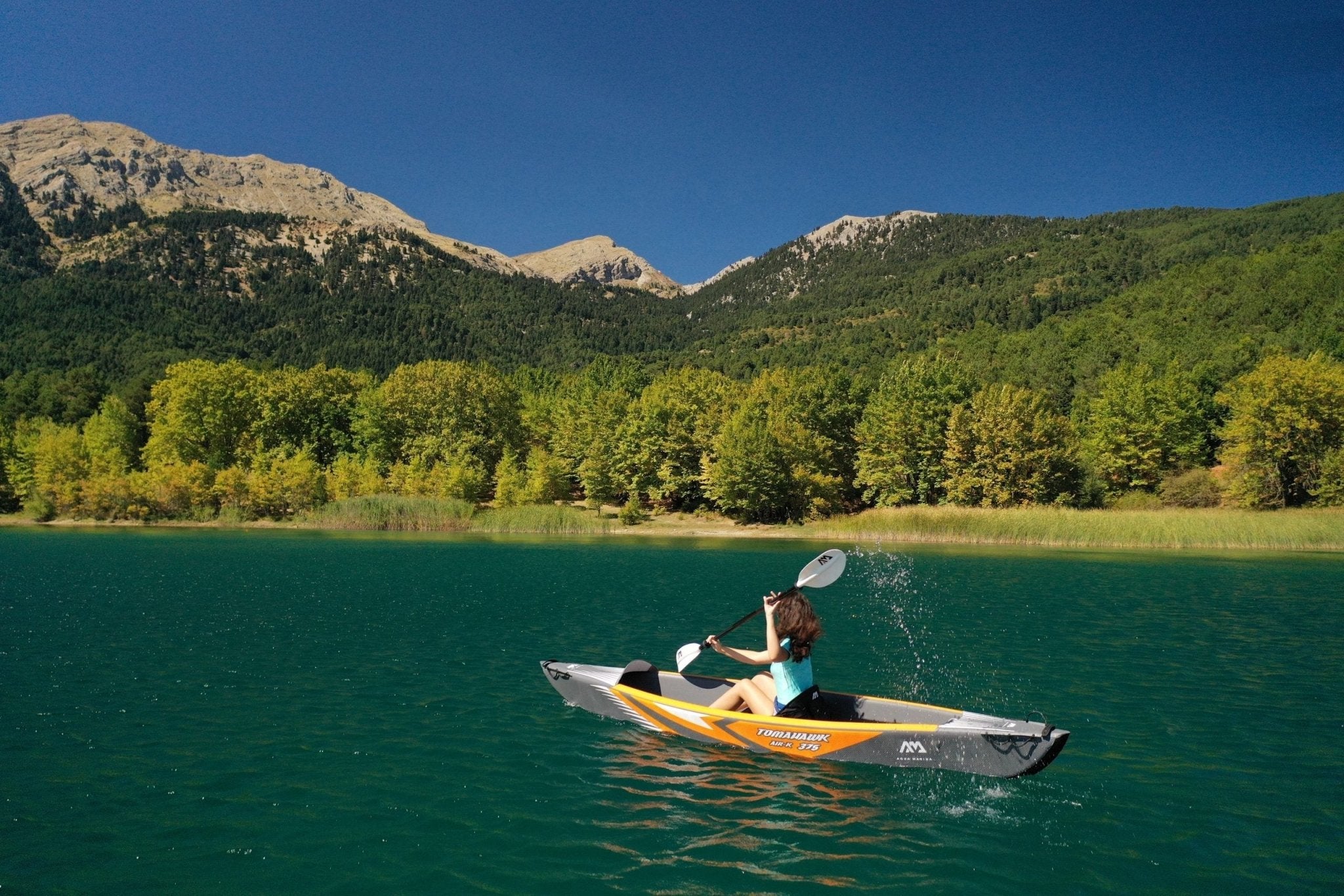 Aqua Marina TOMAHAWK AIR-K 12'4" Inflatable High Pressure Speed Kayak / Canoe - The Vitality Estate