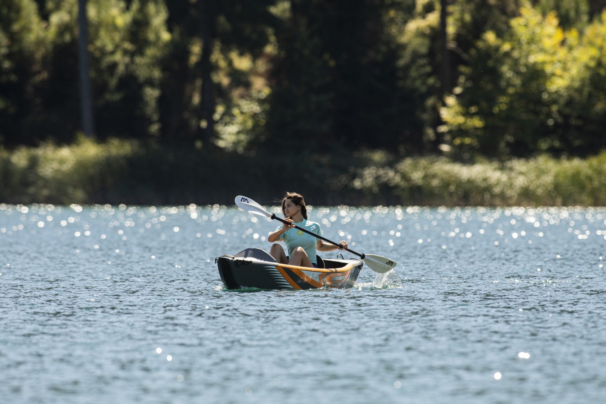 Aqua Marina TOMAHAWK AIR-K 12'4" Inflatable High Pressure Speed Kayak / Canoe - The Vitality Estate