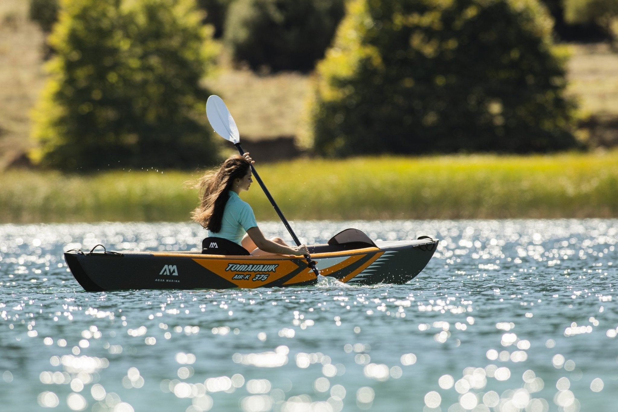 Aqua Marina TOMAHAWK AIR-K 12'4" Inflatable High Pressure Speed Kayak / Canoe - The Vitality Estate